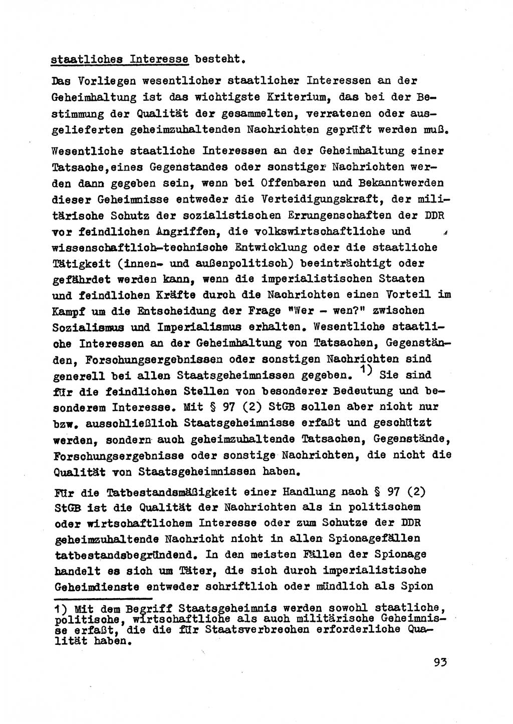 Strafrecht der DDR (Deutsche Demokratische Republik), Besonderer Teil, Lehrmaterial, Heft 2 1969, Seite 93 (Strafr. DDR BT Lehrmat. H. 2 1969, S. 93)