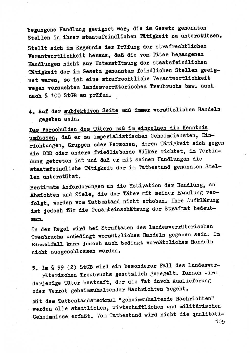 Strafrecht der DDR (Deutsche Demokratische Republik), Besonderer Teil, Lehrmaterial, Heft 2 1969, Seite 105 (Strafr. DDR BT Lehrmat. H. 2 1969, S. 105)