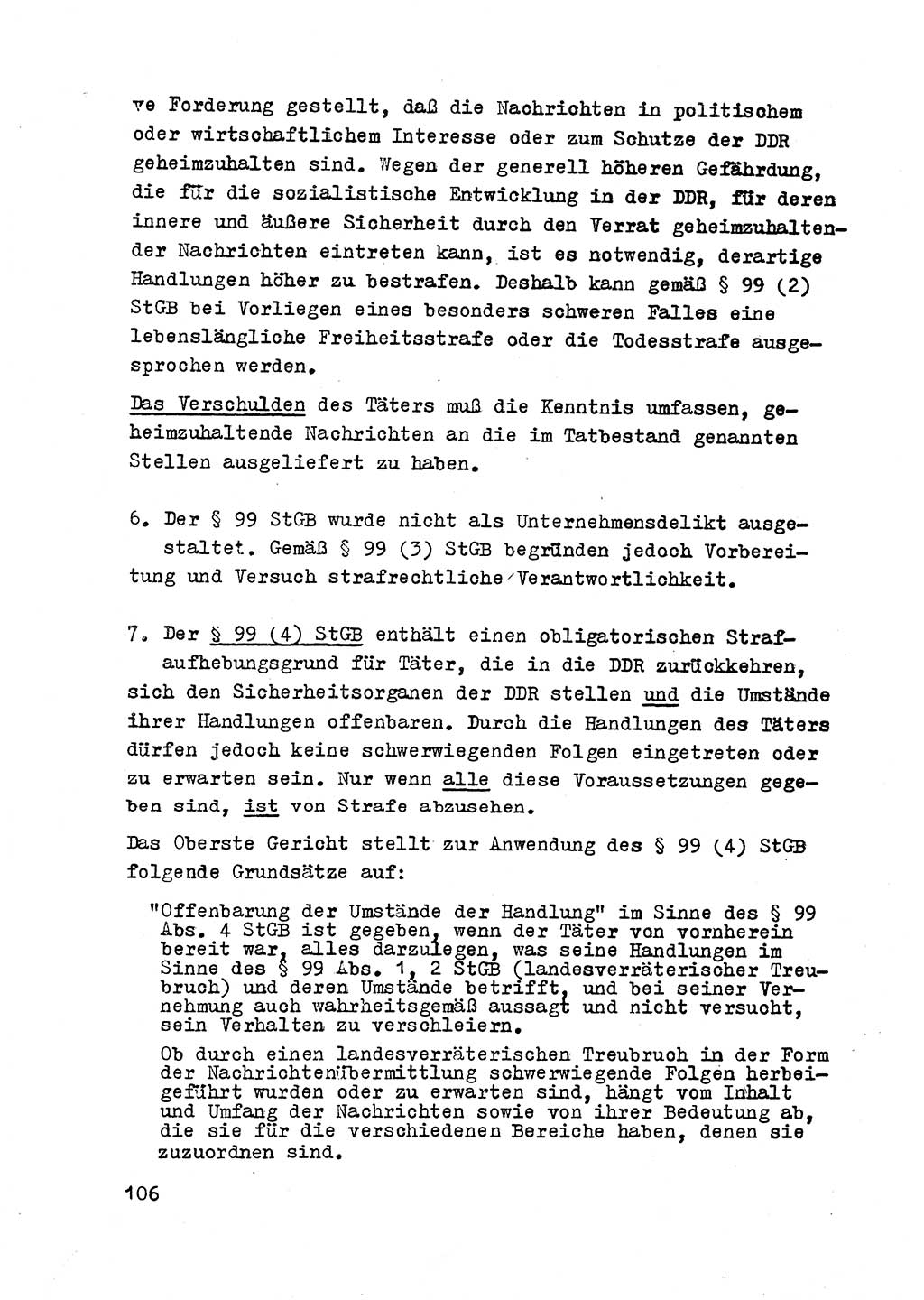 Strafrecht der DDR (Deutsche Demokratische Republik), Besonderer Teil, Lehrmaterial, Heft 2 1969, Seite 106 (Strafr. DDR BT Lehrmat. H. 2 1969, S. 106)