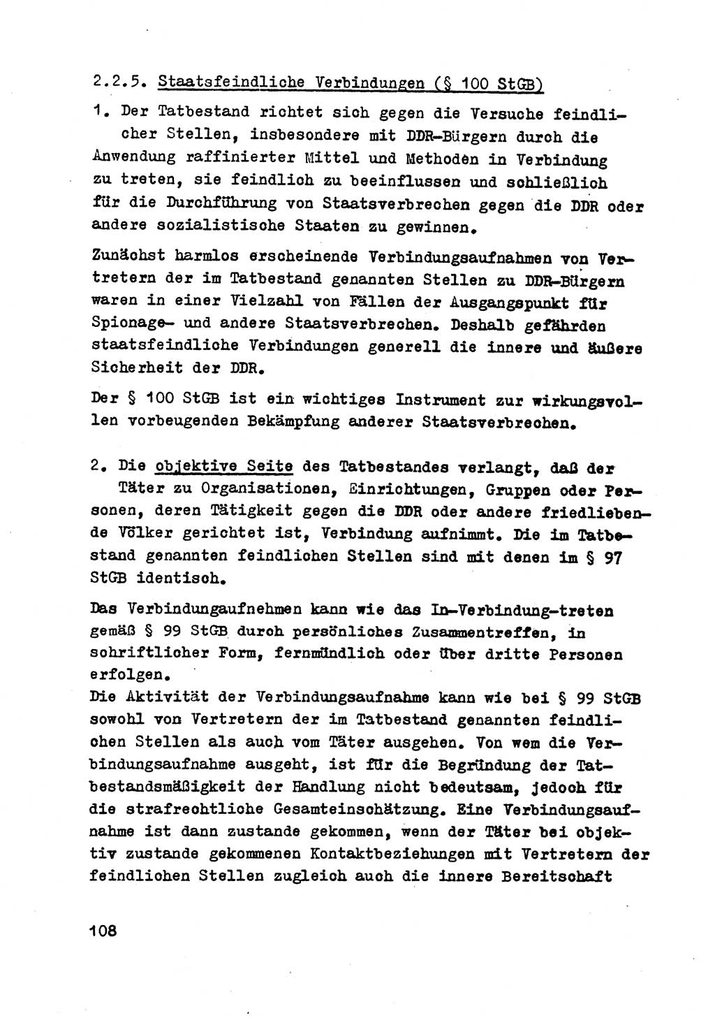 Strafrecht der DDR (Deutsche Demokratische Republik), Besonderer Teil, Lehrmaterial, Heft 2 1969, Seite 108 (Strafr. DDR BT Lehrmat. H. 2 1969, S. 108)