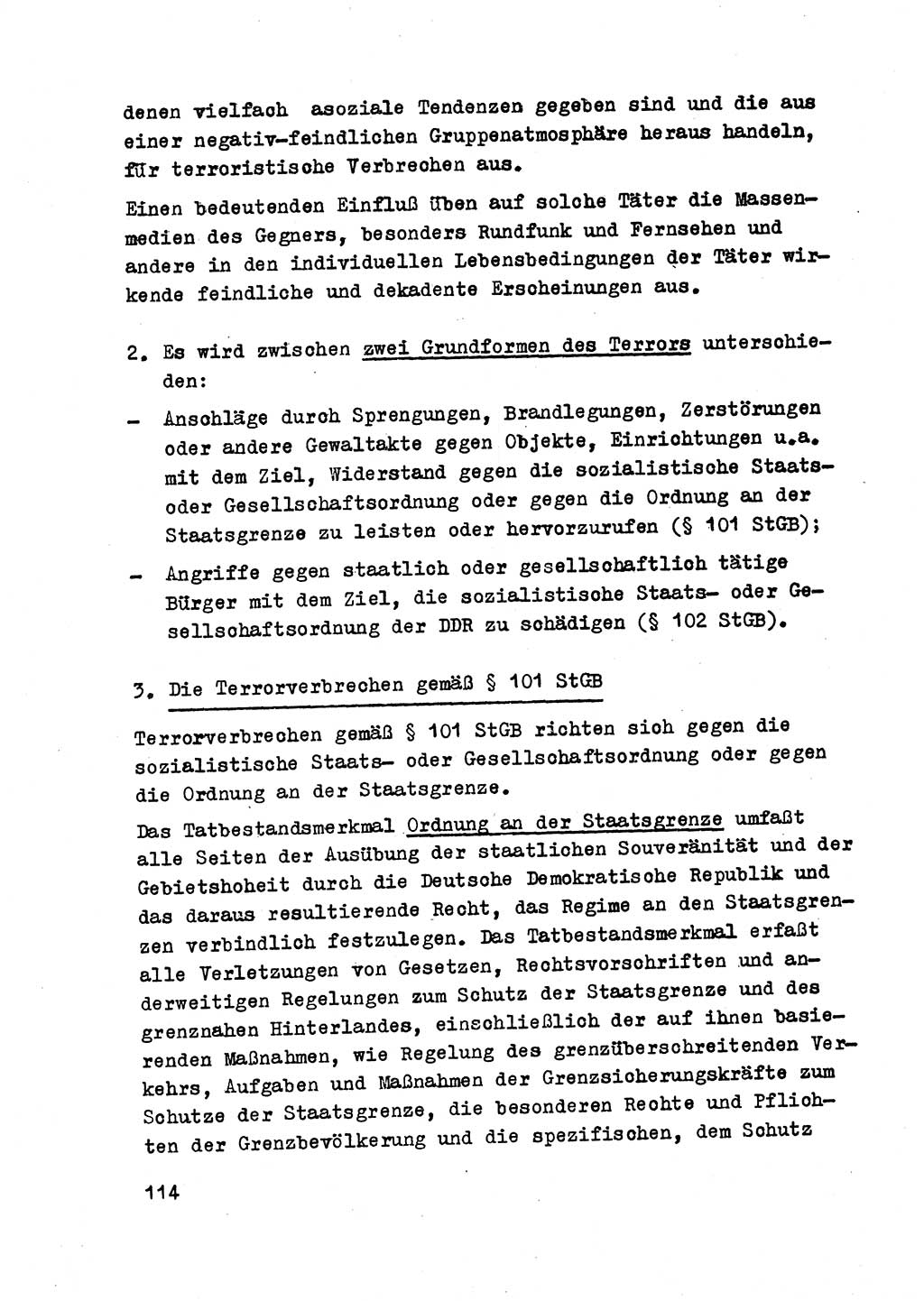 Strafrecht der DDR (Deutsche Demokratische Republik), Besonderer Teil, Lehrmaterial, Heft 2 1969, Seite 114 (Strafr. DDR BT Lehrmat. H. 2 1969, S. 114)