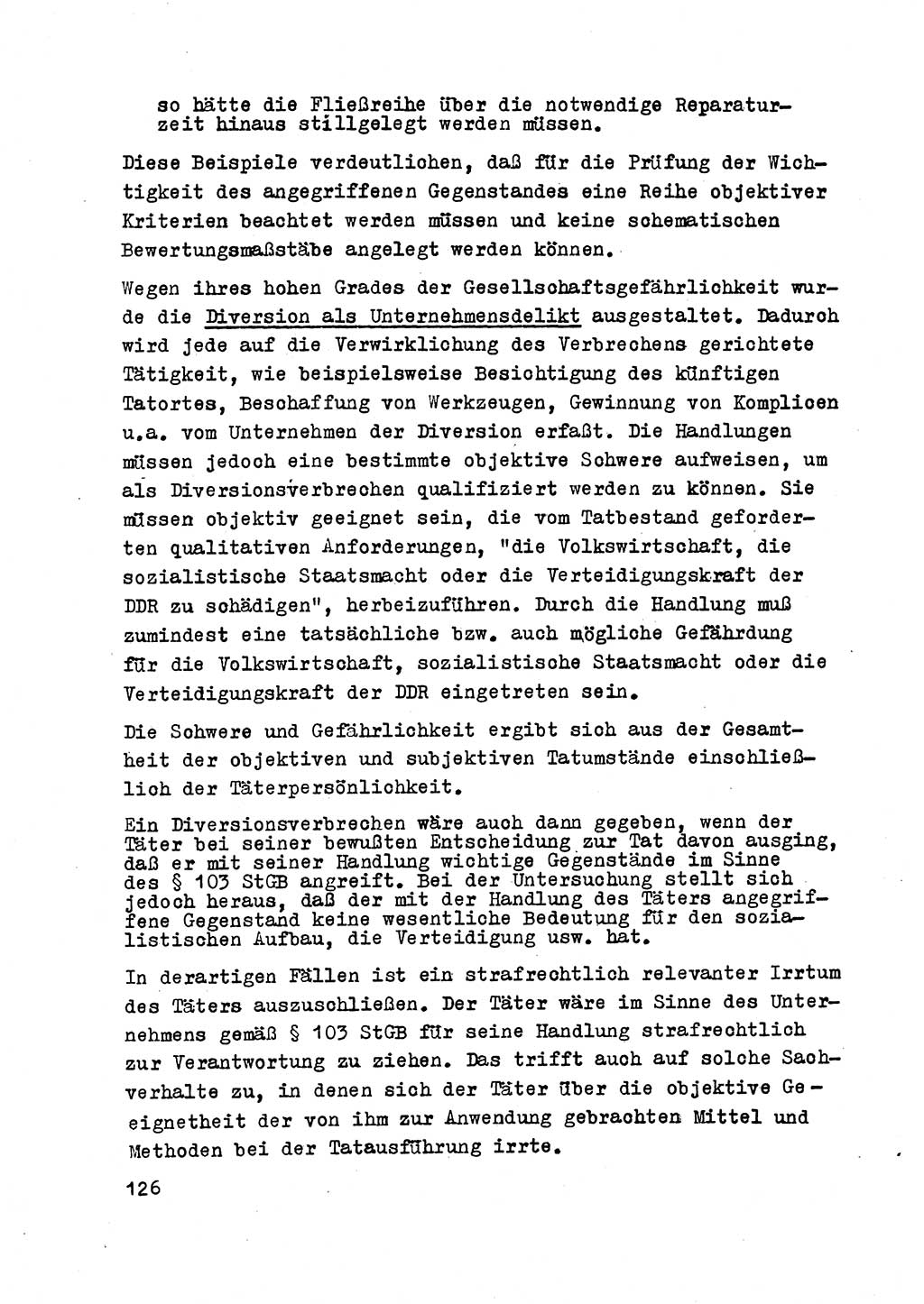 Strafrecht der DDR (Deutsche Demokratische Republik), Besonderer Teil, Lehrmaterial, Heft 2 1969, Seite 126 (Strafr. DDR BT Lehrmat. H. 2 1969, S. 126)