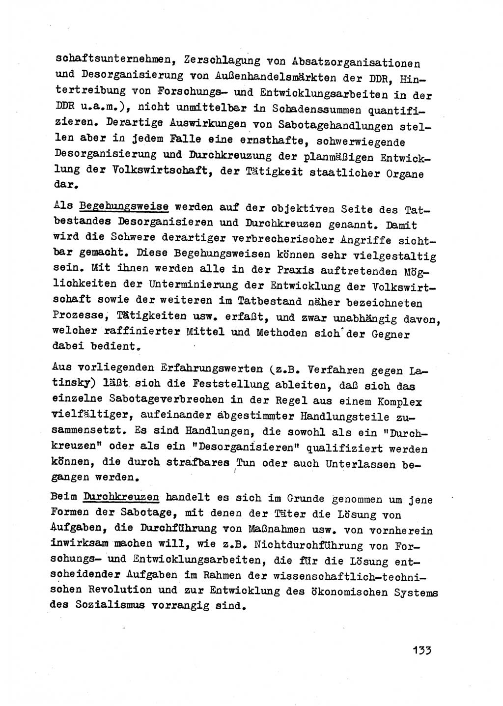 Strafrecht der DDR (Deutsche Demokratische Republik), Besonderer Teil, Lehrmaterial, Heft 2 1969, Seite 133 (Strafr. DDR BT Lehrmat. H. 2 1969, S. 133)