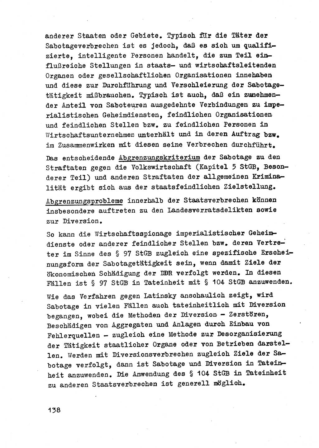 Strafrecht der DDR (Deutsche Demokratische Republik), Besonderer Teil, Lehrmaterial, Heft 2 1969, Seite 138 (Strafr. DDR BT Lehrmat. H. 2 1969, S. 138)
