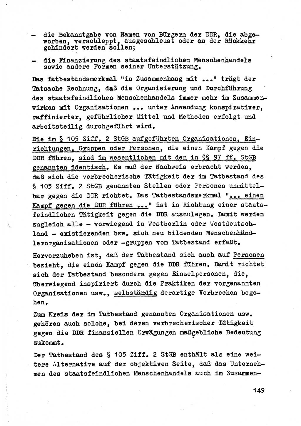 Strafrecht der DDR (Deutsche Demokratische Republik), Besonderer Teil, Lehrmaterial, Heft 2 1969, Seite 149 (Strafr. DDR BT Lehrmat. H. 2 1969, S. 149)