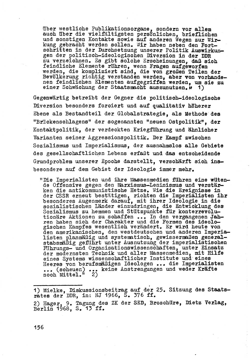 Strafrecht der DDR (Deutsche Demokratische Republik), Besonderer Teil, Lehrmaterial, Heft 2 1969, Seite 156 (Strafr. DDR BT Lehrmat. H. 2 1969, S. 156)