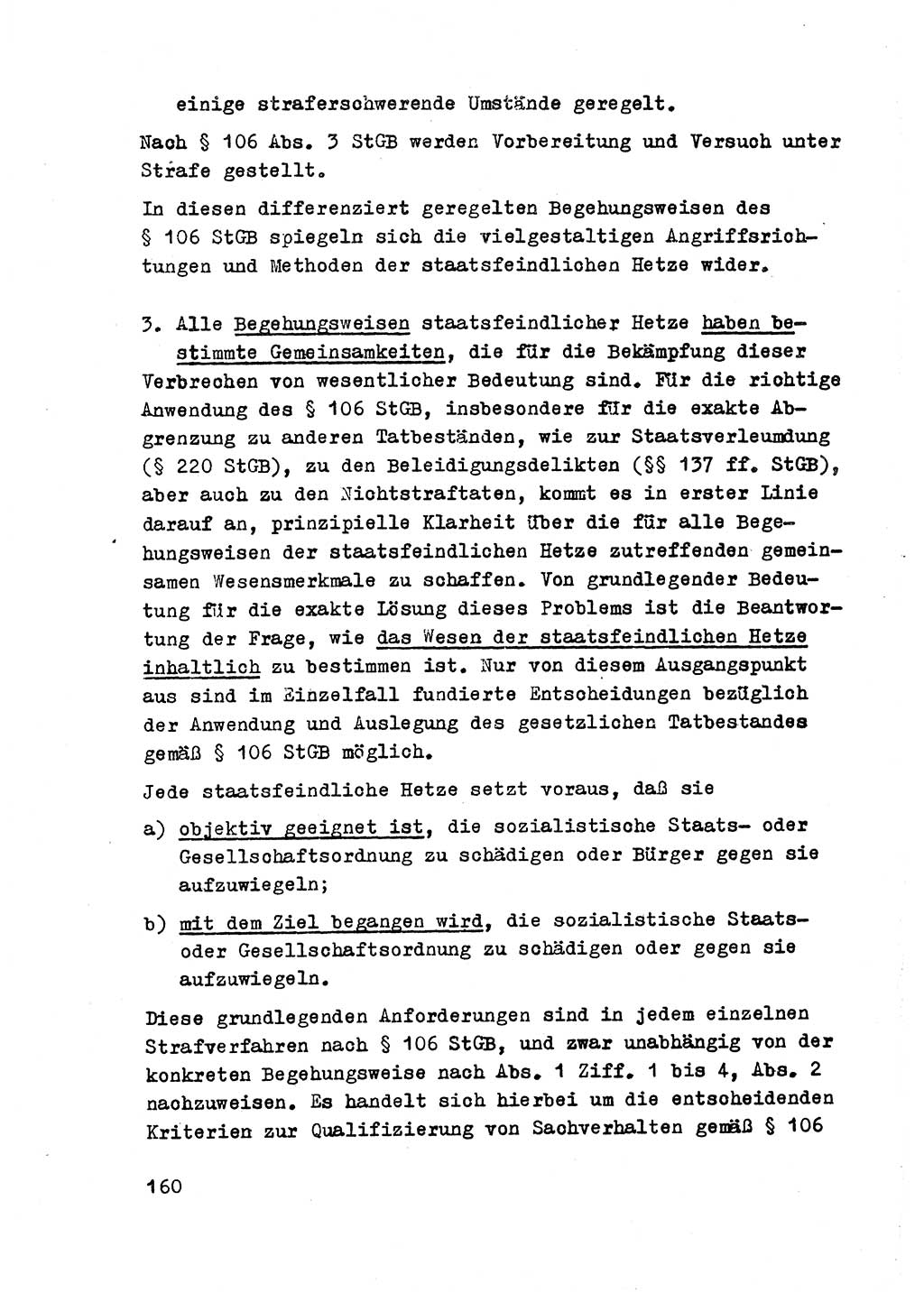Strafrecht der DDR (Deutsche Demokratische Republik), Besonderer Teil, Lehrmaterial, Heft 2 1969, Seite 160 (Strafr. DDR BT Lehrmat. H. 2 1969, S. 160)