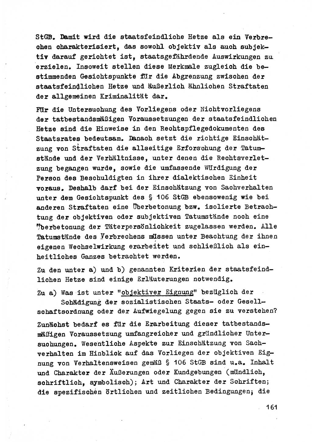 Strafrecht der DDR (Deutsche Demokratische Republik), Besonderer Teil, Lehrmaterial, Heft 2 1969, Seite 161 (Strafr. DDR BT Lehrmat. H. 2 1969, S. 161)