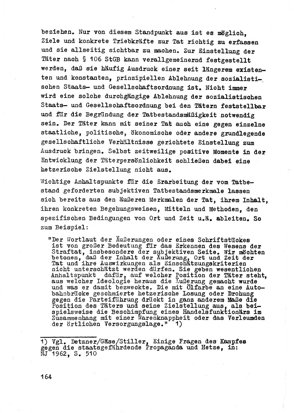 Strafrecht der DDR (Deutsche Demokratische Republik), Besonderer Teil, Lehrmaterial, Heft 2 1969, Seite 164 (Strafr. DDR BT Lehrmat. H. 2 1969, S. 164)
