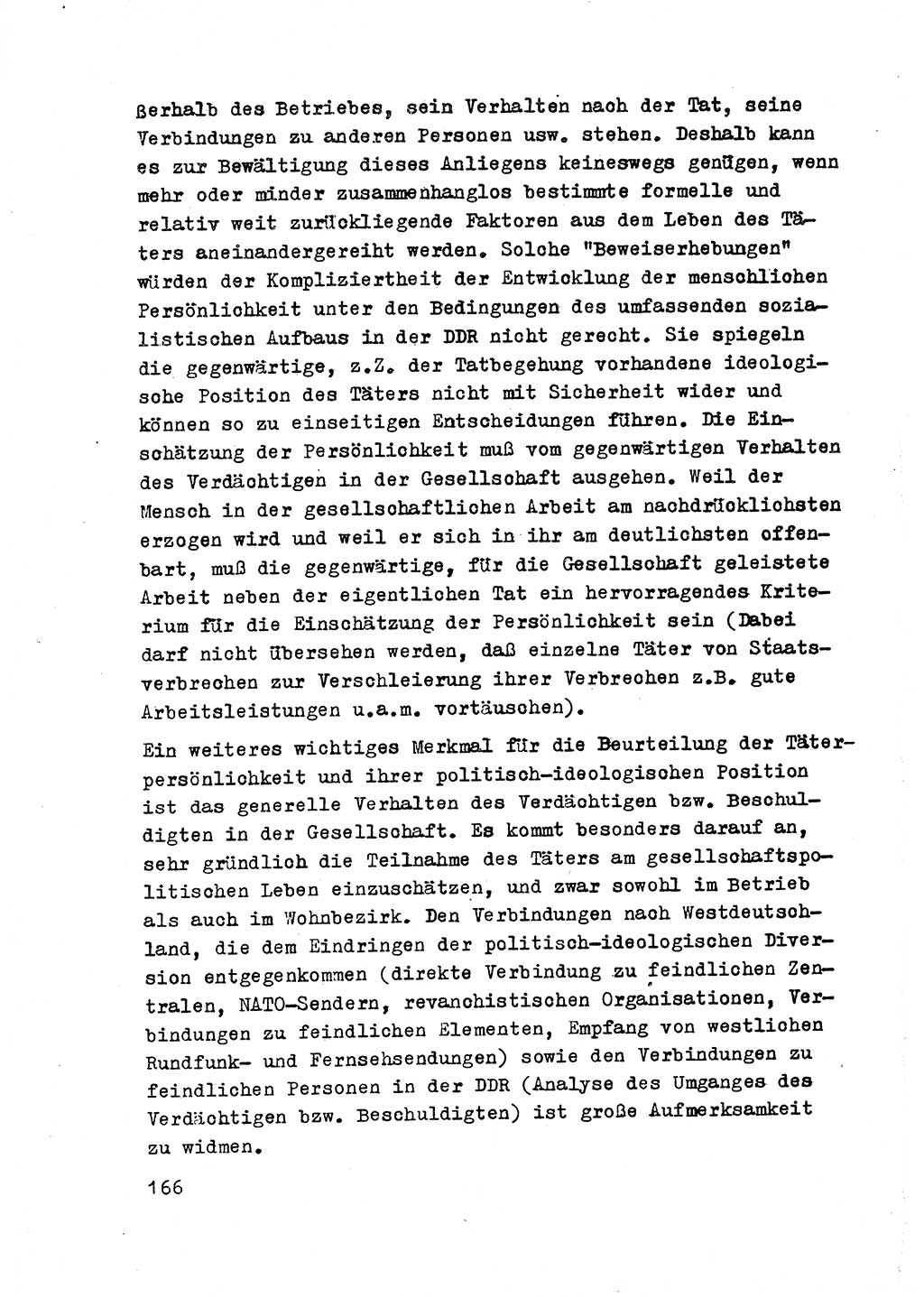 Strafrecht der DDR (Deutsche Demokratische Republik), Besonderer Teil, Lehrmaterial, Heft 2 1969, Seite 166 (Strafr. DDR BT Lehrmat. H. 2 1969, S. 166)