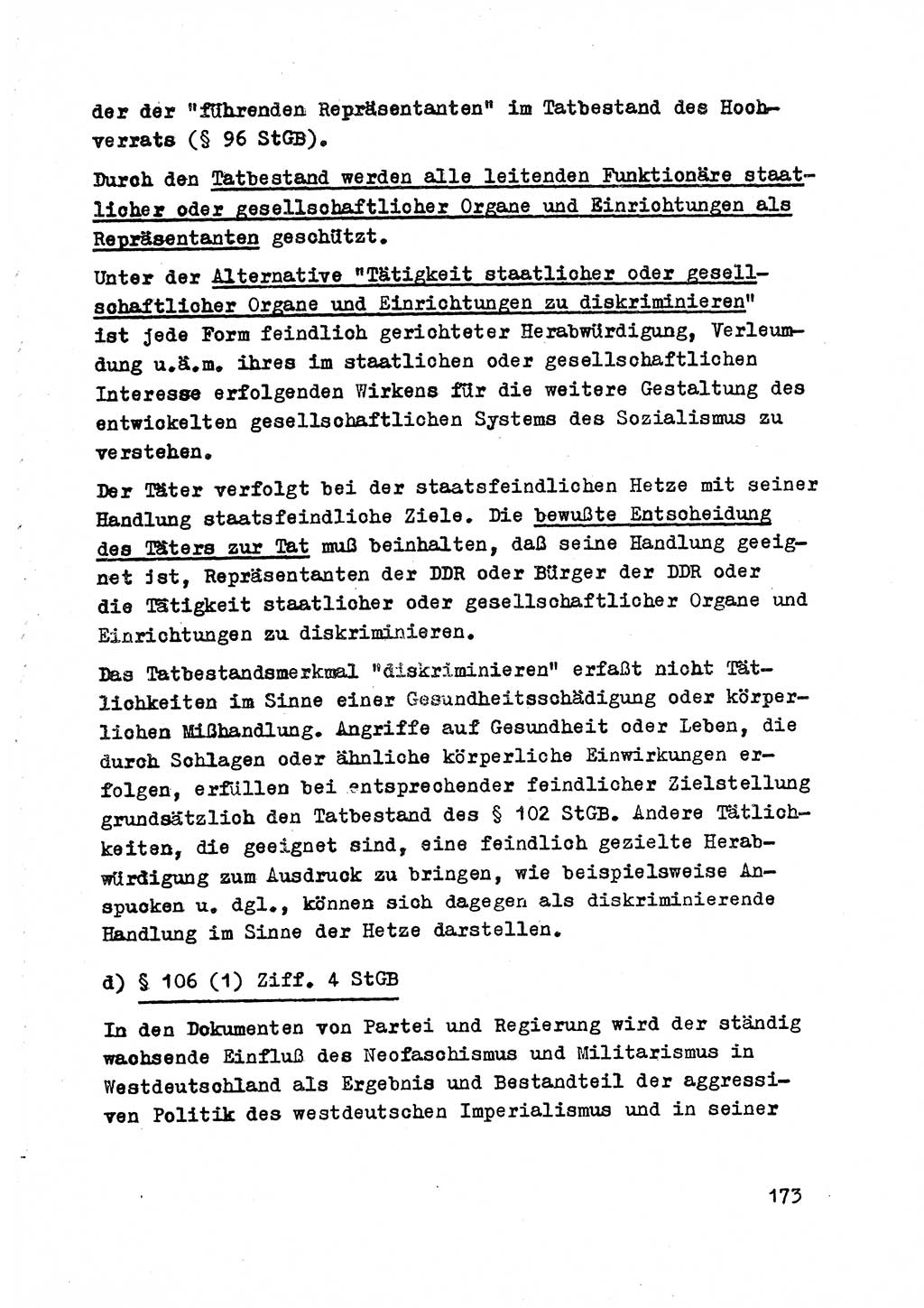 Strafrecht der DDR (Deutsche Demokratische Republik), Besonderer Teil, Lehrmaterial, Heft 2 1969, Seite 173 (Strafr. DDR BT Lehrmat. H. 2 1969, S. 173)