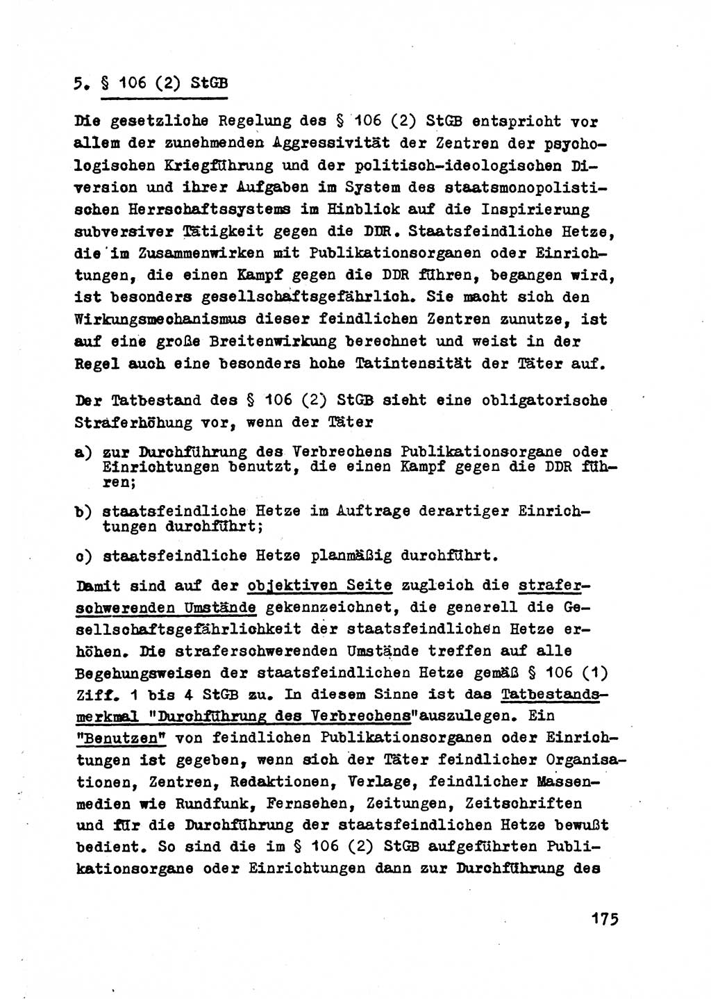 Strafrecht der DDR (Deutsche Demokratische Republik), Besonderer Teil, Lehrmaterial, Heft 2 1969, Seite 175 (Strafr. DDR BT Lehrmat. H. 2 1969, S. 175)