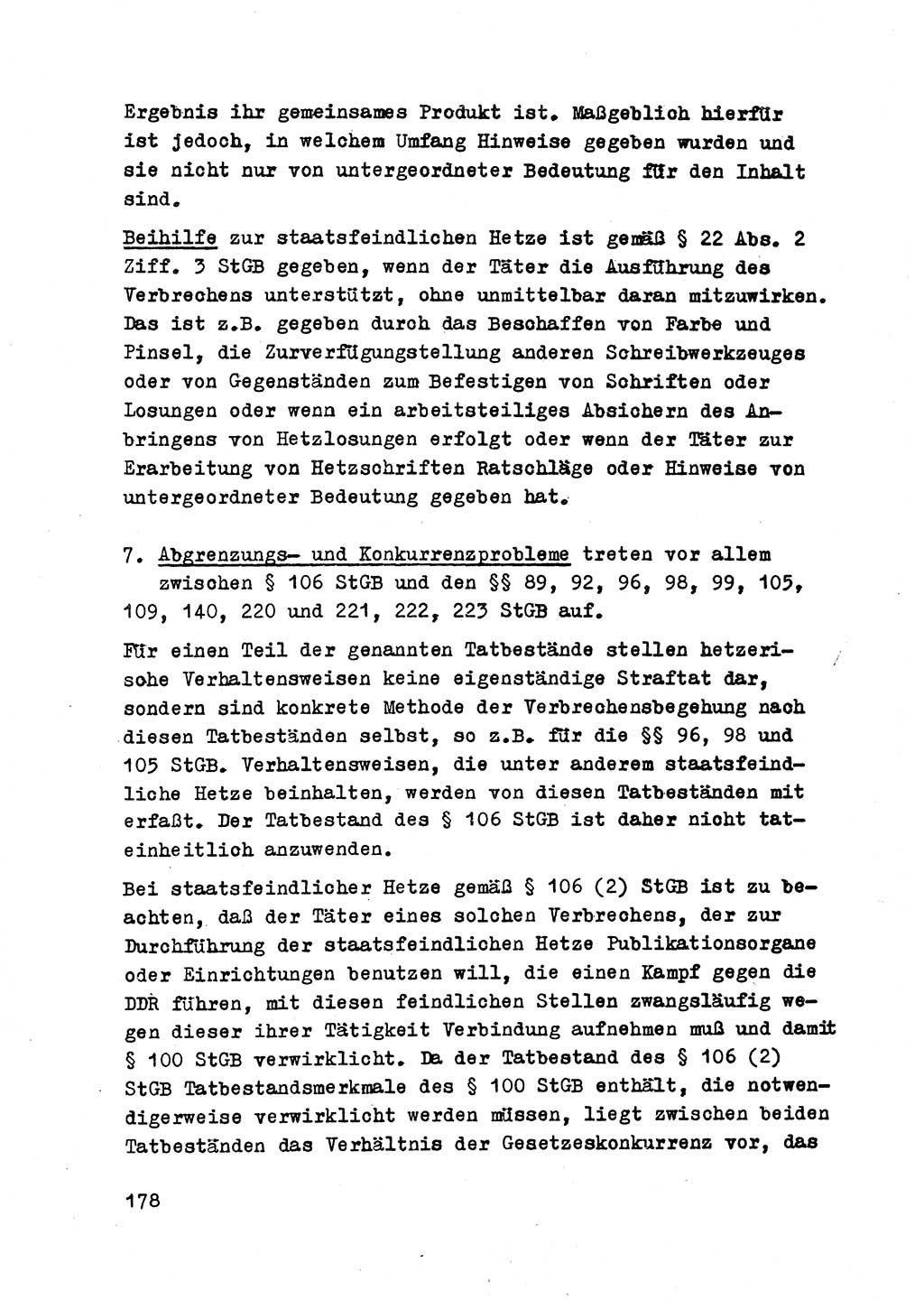 Strafrecht der DDR (Deutsche Demokratische Republik), Besonderer Teil, Lehrmaterial, Heft 2 1969, Seite 178 (Strafr. DDR BT Lehrmat. H. 2 1969, S. 178)
