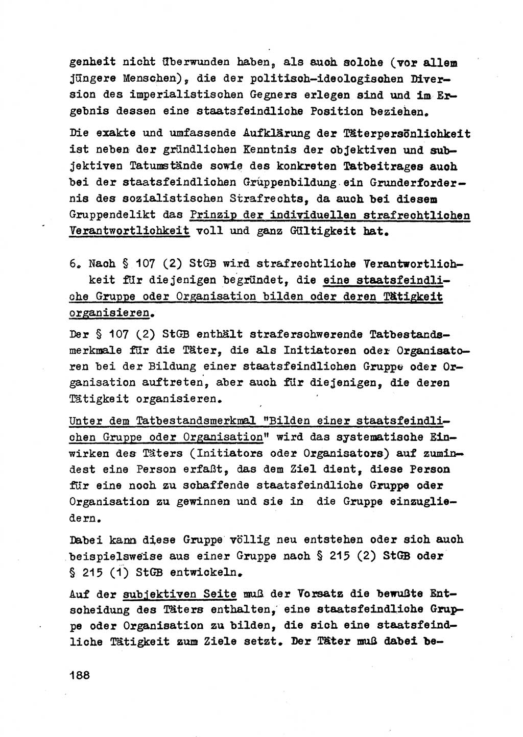 Strafrecht der DDR (Deutsche Demokratische Republik), Besonderer Teil, Lehrmaterial, Heft 2 1969, Seite 188 (Strafr. DDR BT Lehrmat. H. 2 1969, S. 188)