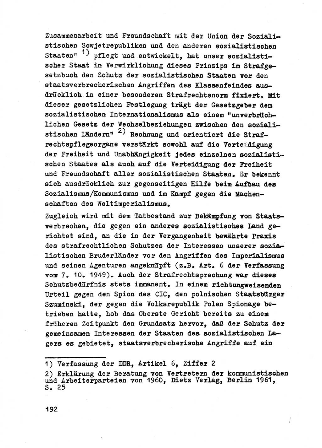 Strafrecht der DDR (Deutsche Demokratische Republik), Besonderer Teil, Lehrmaterial, Heft 2 1969, Seite 192 (Strafr. DDR BT Lehrmat. H. 2 1969, S. 192)