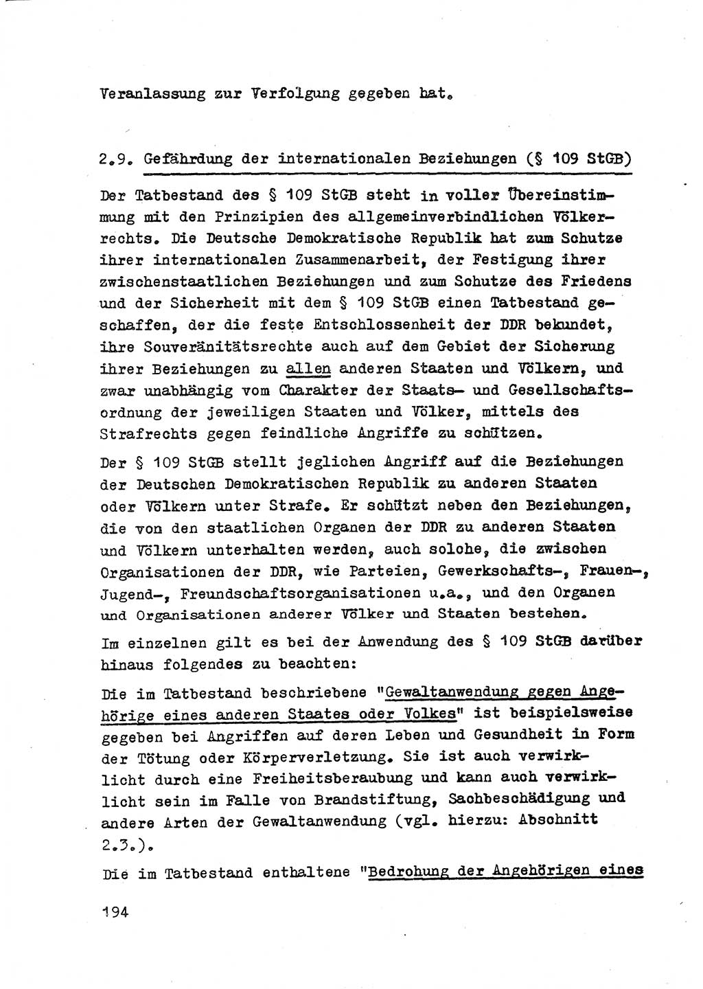 Strafrecht der DDR (Deutsche Demokratische Republik), Besonderer Teil, Lehrmaterial, Heft 2 1969, Seite 194 (Strafr. DDR BT Lehrmat. H. 2 1969, S. 194)