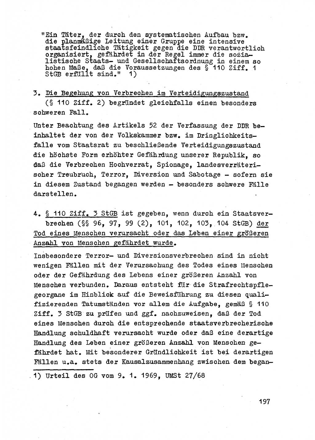 Strafrecht der DDR (Deutsche Demokratische Republik), Besonderer Teil, Lehrmaterial, Heft 2 1969, Seite 197 (Strafr. DDR BT Lehrmat. H. 2 1969, S. 197)