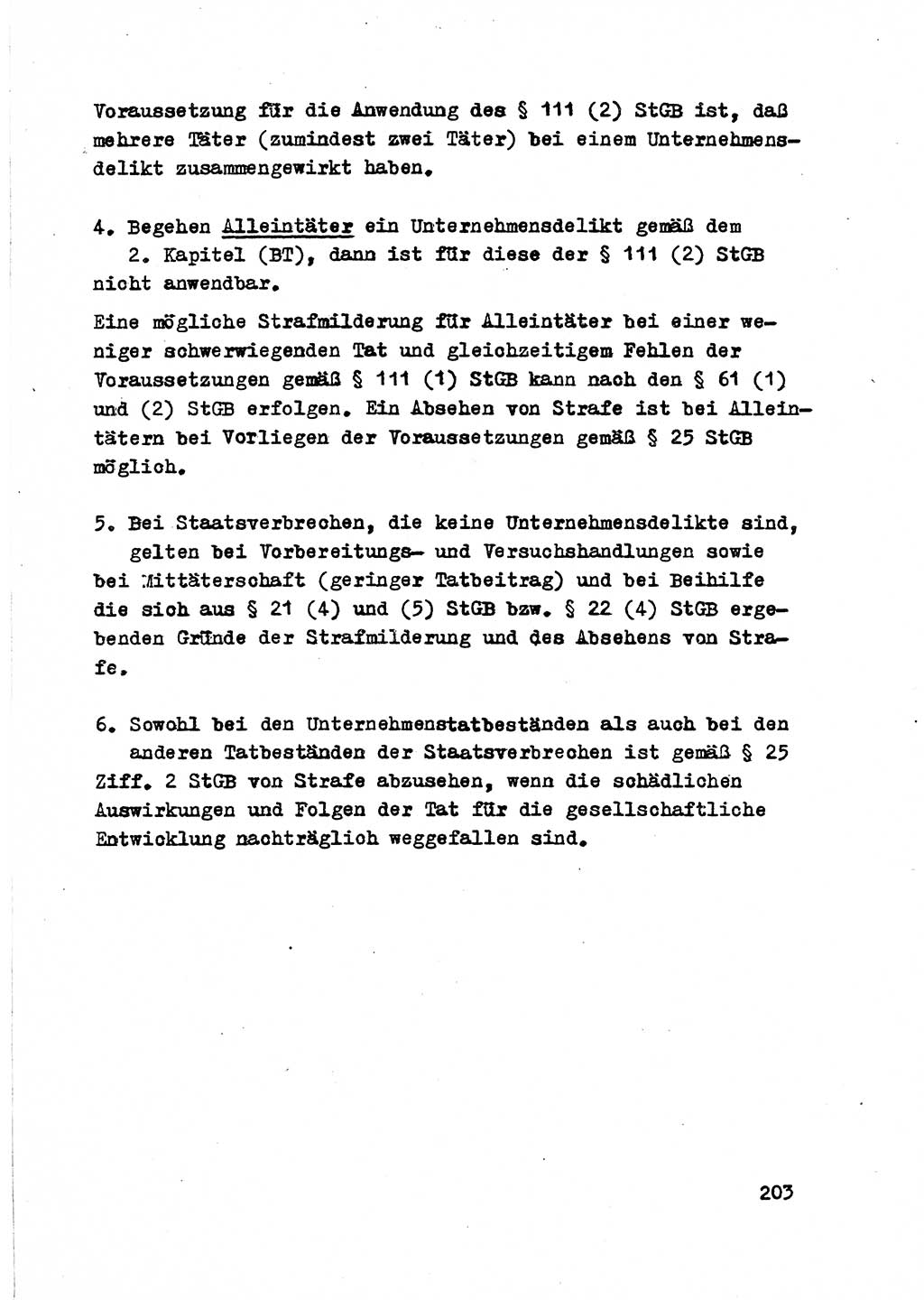 Strafrecht der DDR (Deutsche Demokratische Republik), Besonderer Teil, Lehrmaterial, Heft 2 1969, Seite 203 (Strafr. DDR BT Lehrmat. H. 2 1969, S. 203)