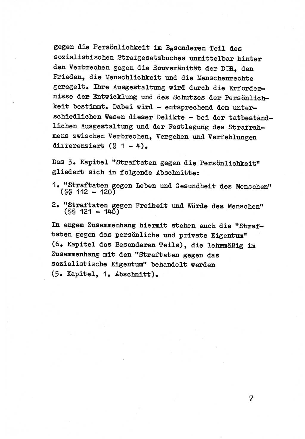 Strafrecht der DDR (Deutsche Demokratische Republik), Besonderer Teil, Lehrmaterial, Heft 3 1969, Seite 7 (Strafr. DDR BT Lehrmat. H. 3 1969, S. 7)