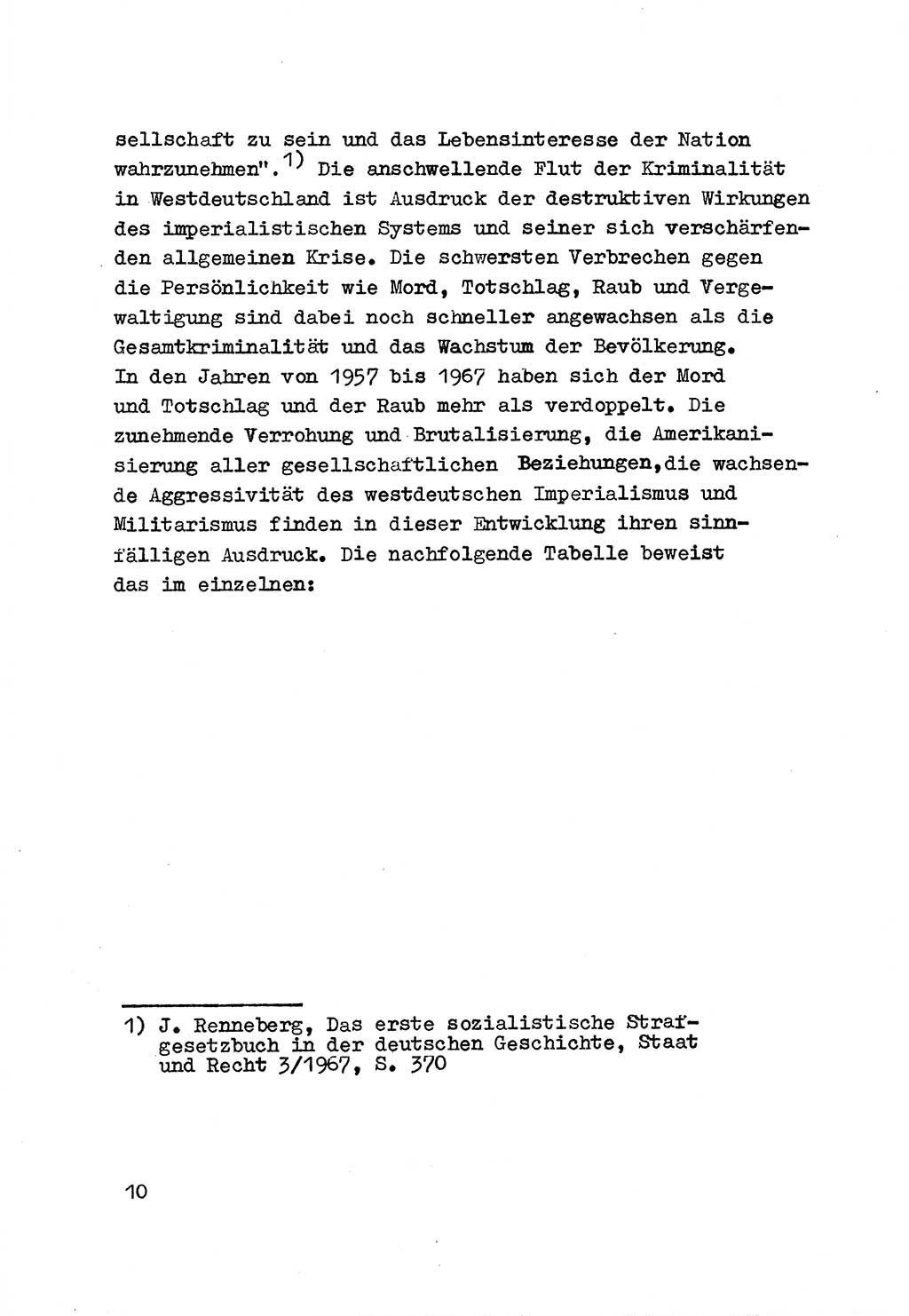 Strafrecht der DDR (Deutsche Demokratische Republik), Besonderer Teil, Lehrmaterial, Heft 3 1969, Seite 10 (Strafr. DDR BT Lehrmat. H. 3 1969, S. 10)