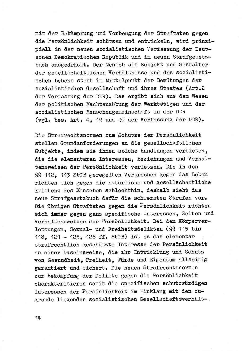 Strafrecht der DDR (Deutsche Demokratische Republik), Besonderer Teil, Lehrmaterial, Heft 3 1969, Seite 14 (Strafr. DDR BT Lehrmat. H. 3 1969, S. 14)