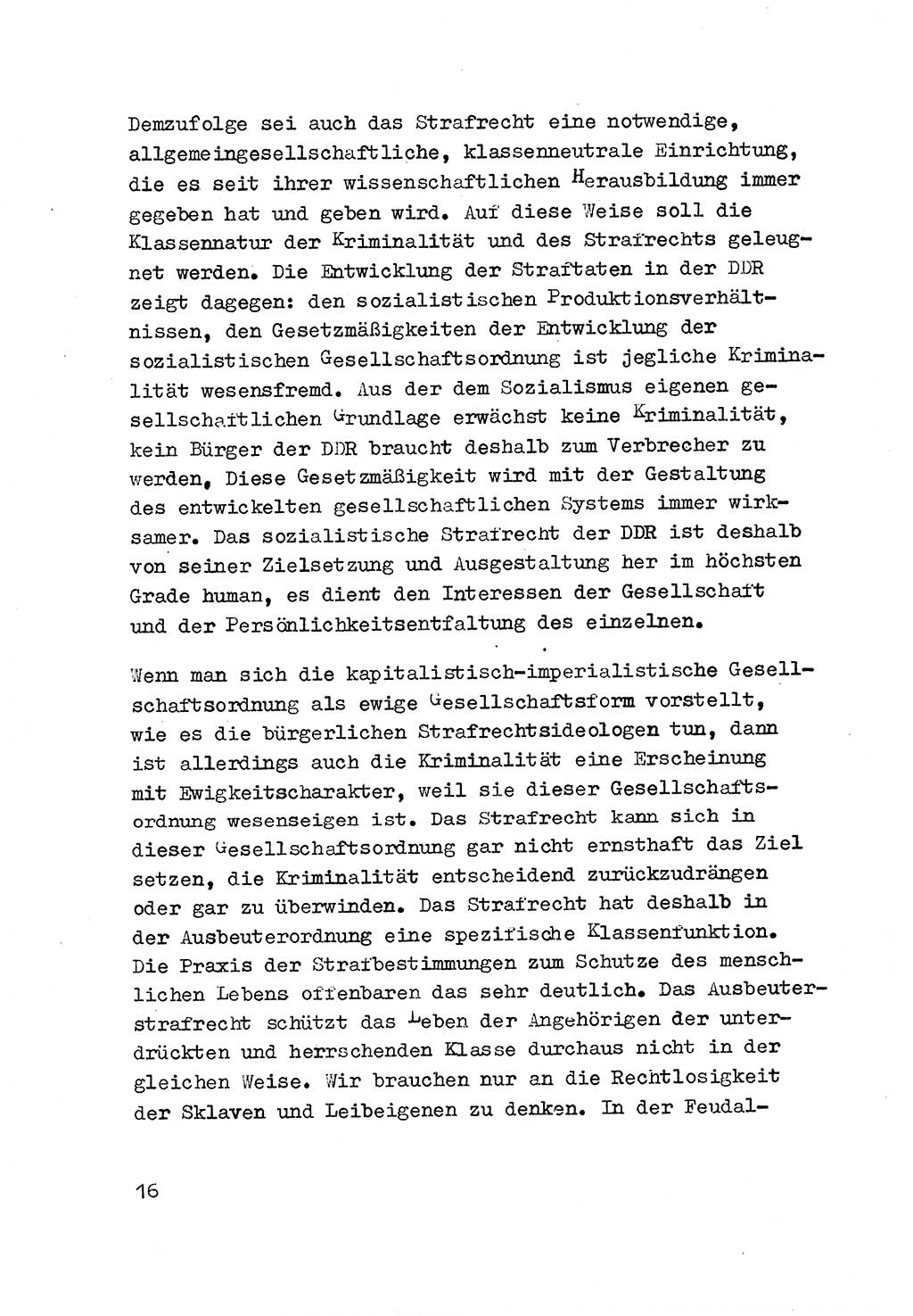 Strafrecht der DDR (Deutsche Demokratische Republik), Besonderer Teil, Lehrmaterial, Heft 3 1969, Seite 16 (Strafr. DDR BT Lehrmat. H. 3 1969, S. 16)