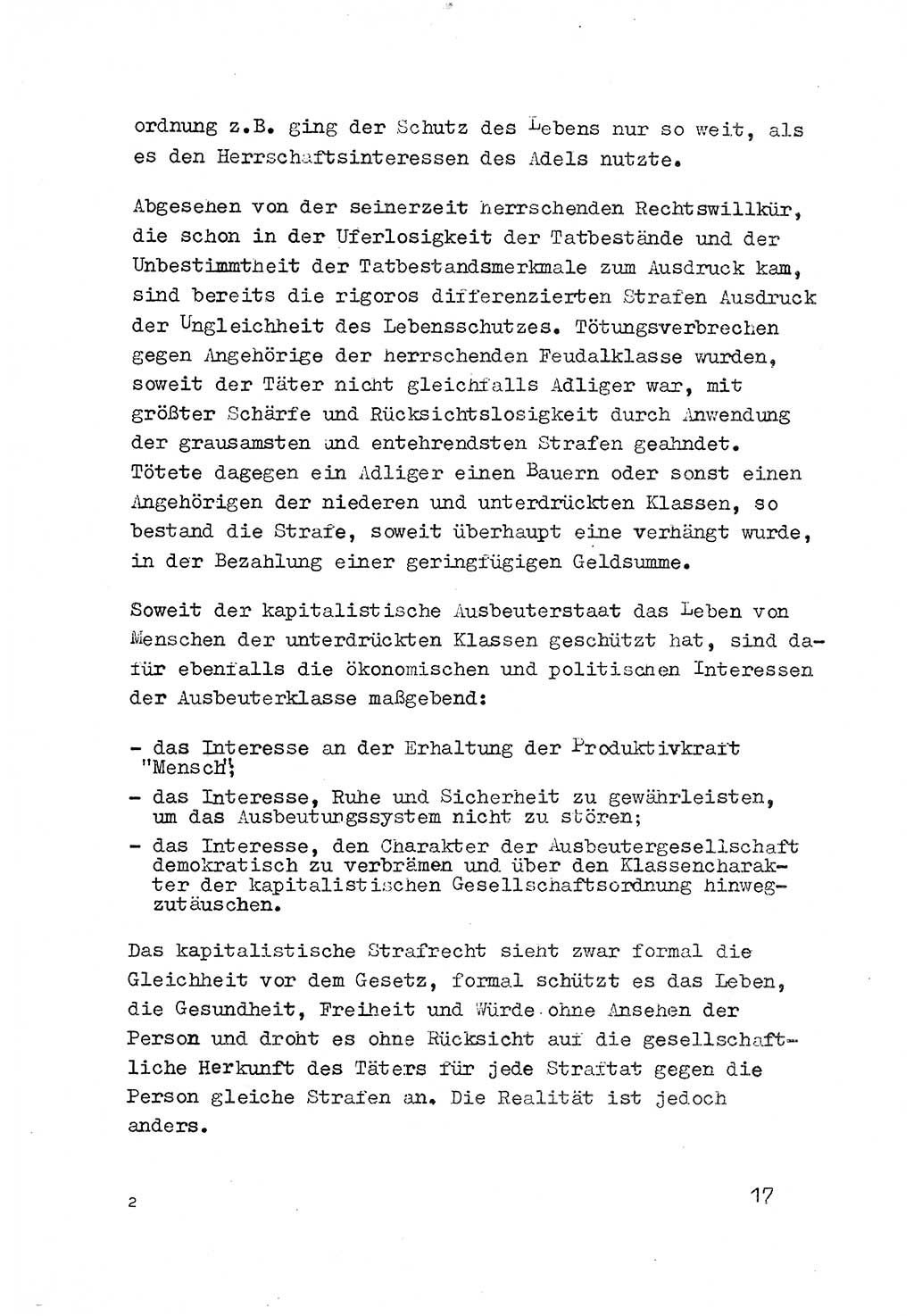 Strafrecht der DDR (Deutsche Demokratische Republik), Besonderer Teil, Lehrmaterial, Heft 3 1969, Seite 17 (Strafr. DDR BT Lehrmat. H. 3 1969, S. 17)