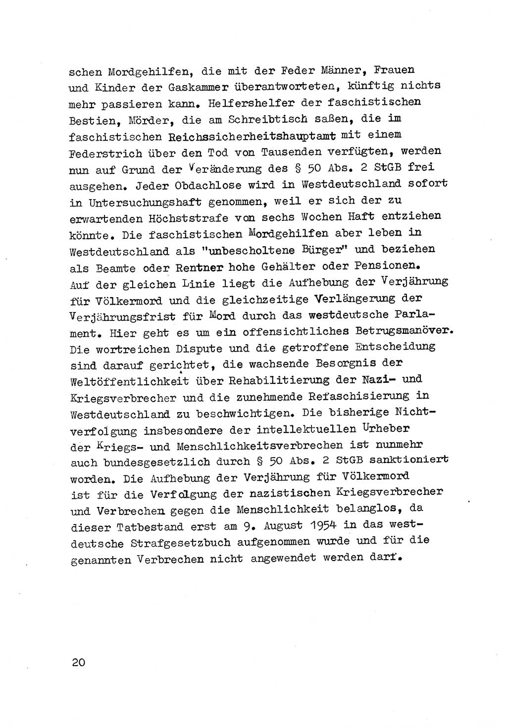 Strafrecht der DDR (Deutsche Demokratische Republik), Besonderer Teil, Lehrmaterial, Heft 3 1969, Seite 20 (Strafr. DDR BT Lehrmat. H. 3 1969, S. 20)