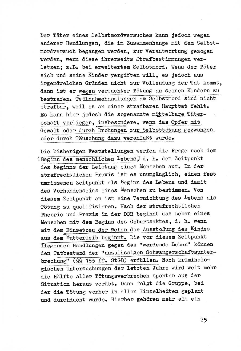 Strafrecht der DDR (Deutsche Demokratische Republik), Besonderer Teil, Lehrmaterial, Heft 3 1969, Seite 25 (Strafr. DDR BT Lehrmat. H. 3 1969, S. 25)