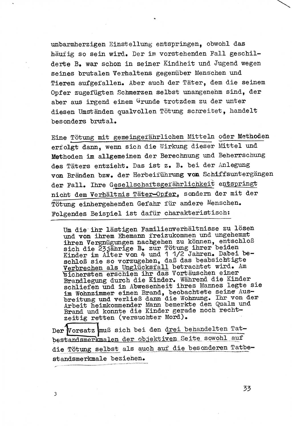 Strafrecht der DDR (Deutsche Demokratische Republik), Besonderer Teil, Lehrmaterial, Heft 3 1969, Seite 33 (Strafr. DDR BT Lehrmat. H. 3 1969, S. 33)