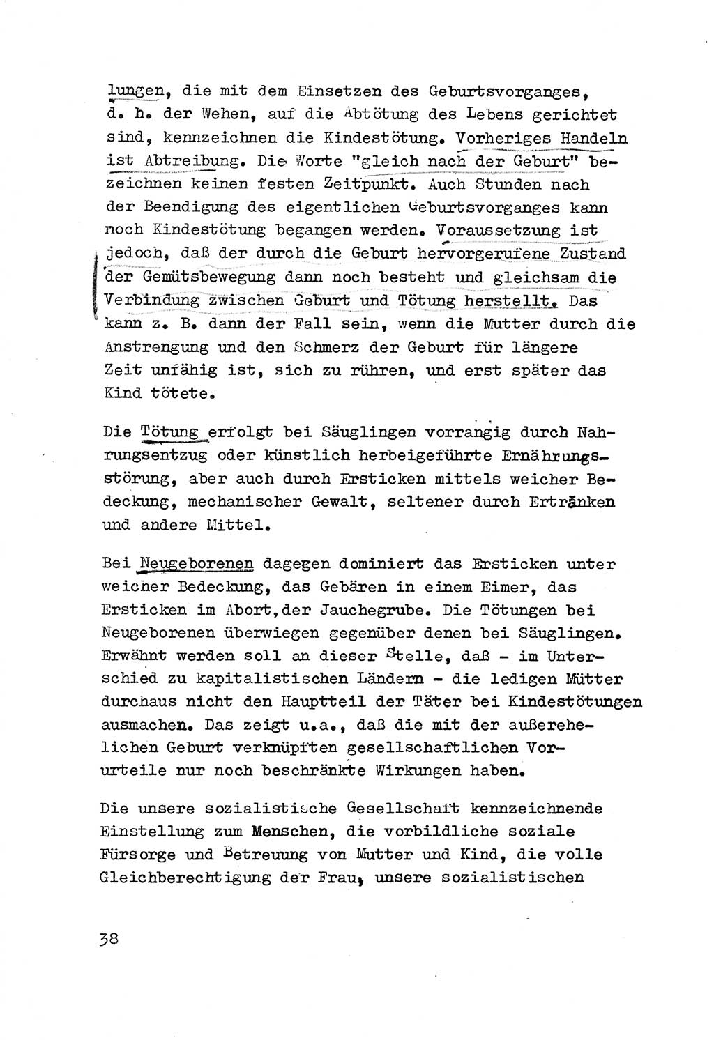 Strafrecht der DDR (Deutsche Demokratische Republik), Besonderer Teil, Lehrmaterial, Heft 3 1969, Seite 38 (Strafr. DDR BT Lehrmat. H. 3 1969, S. 38)