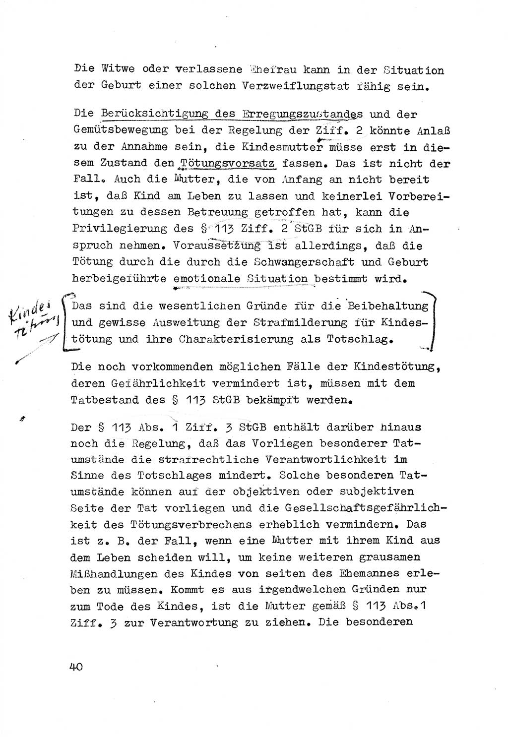 Strafrecht der DDR (Deutsche Demokratische Republik), Besonderer Teil, Lehrmaterial, Heft 3 1969, Seite 40 (Strafr. DDR BT Lehrmat. H. 3 1969, S. 40)
