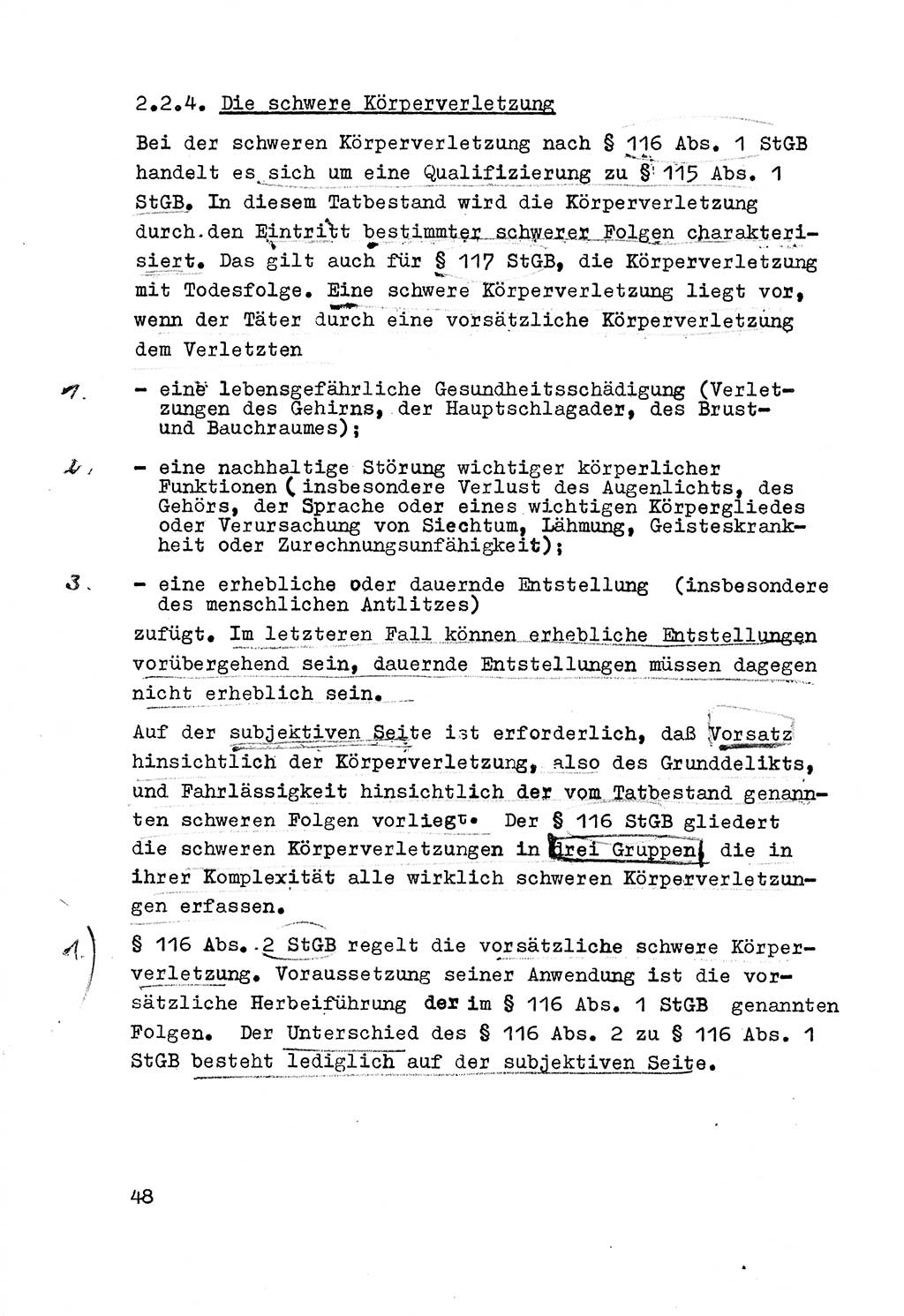 Strafrecht der DDR (Deutsche Demokratische Republik), Besonderer Teil, Lehrmaterial, Heft 3 1969, Seite 48 (Strafr. DDR BT Lehrmat. H. 3 1969, S. 48)