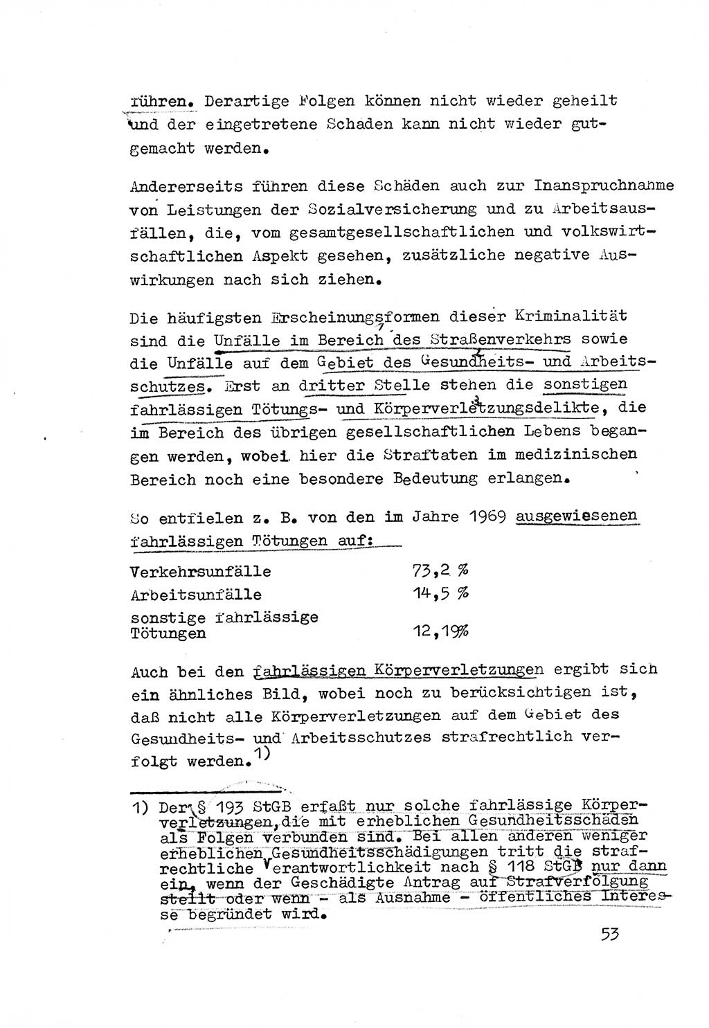 Strafrecht der DDR (Deutsche Demokratische Republik), Besonderer Teil, Lehrmaterial, Heft 3 1969, Seite 53 (Strafr. DDR BT Lehrmat. H. 3 1969, S. 53)