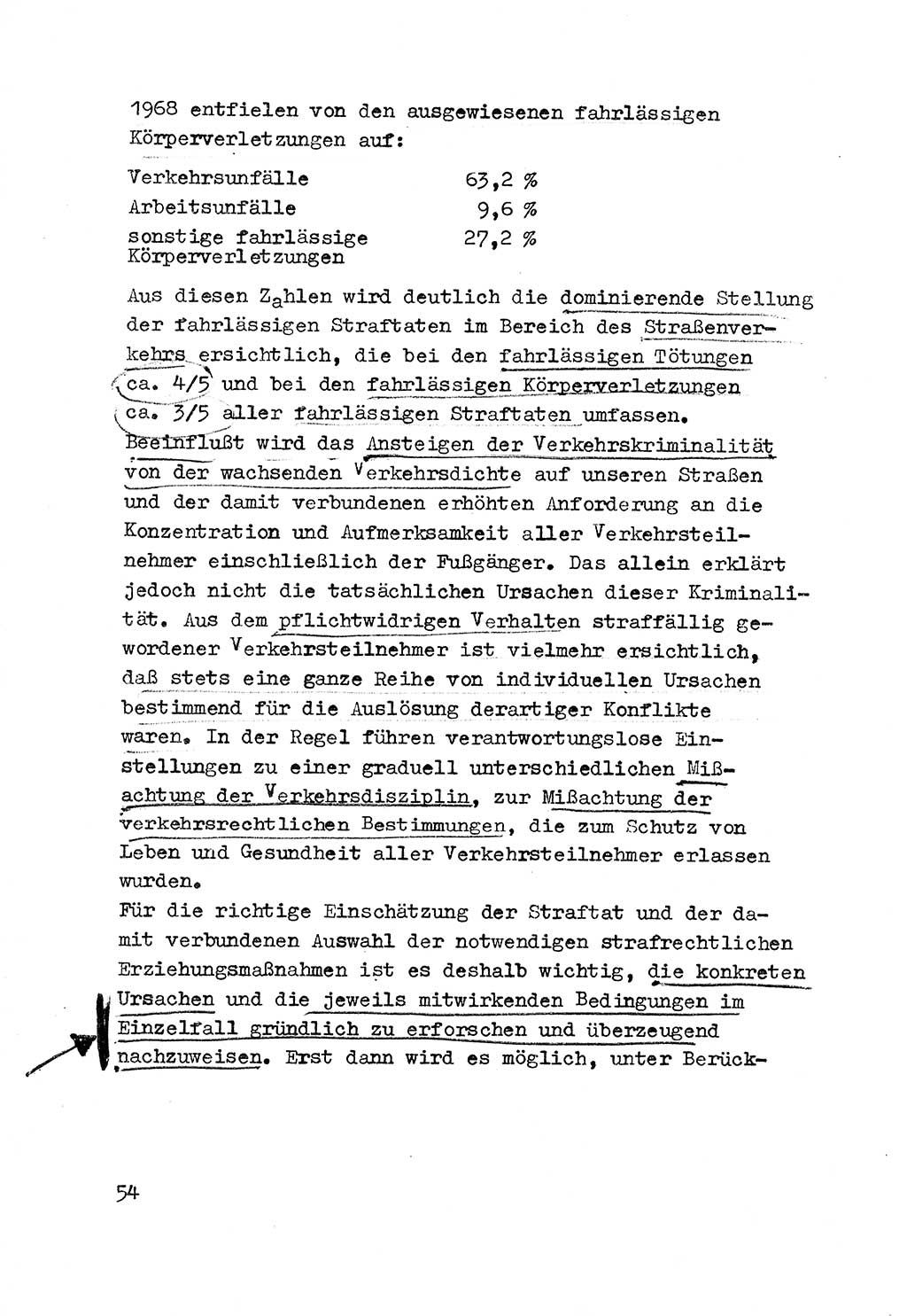 Strafrecht der DDR (Deutsche Demokratische Republik), Besonderer Teil, Lehrmaterial, Heft 3 1969, Seite 54 (Strafr. DDR BT Lehrmat. H. 3 1969, S. 54)