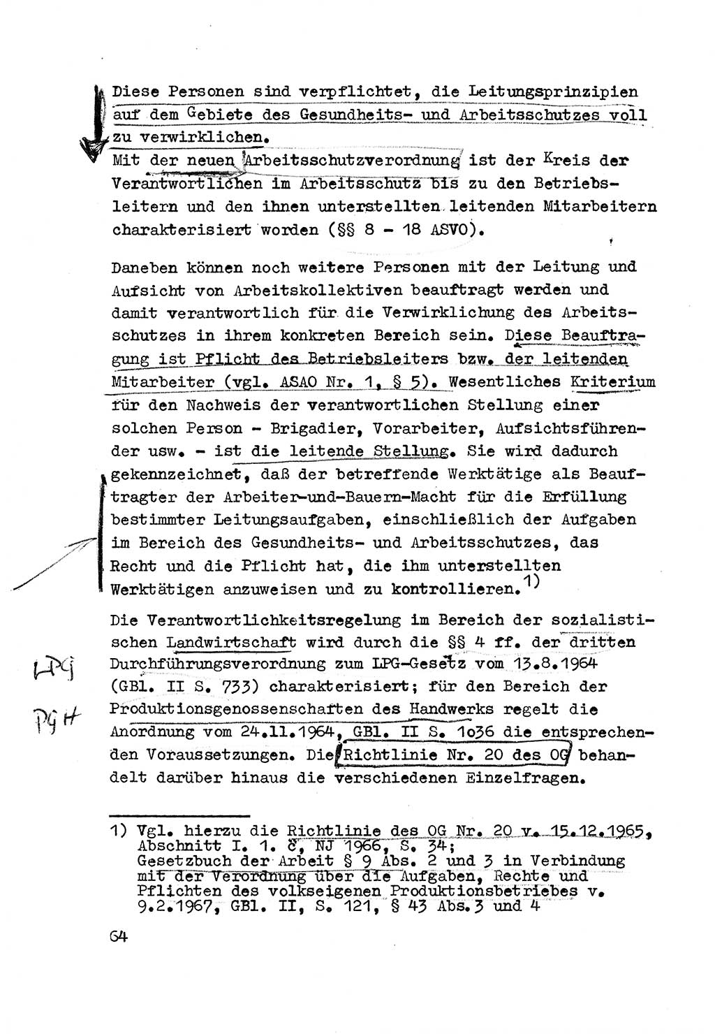 Strafrecht der DDR (Deutsche Demokratische Republik), Besonderer Teil, Lehrmaterial, Heft 3 1969, Seite 64 (Strafr. DDR BT Lehrmat. H. 3 1969, S. 64)