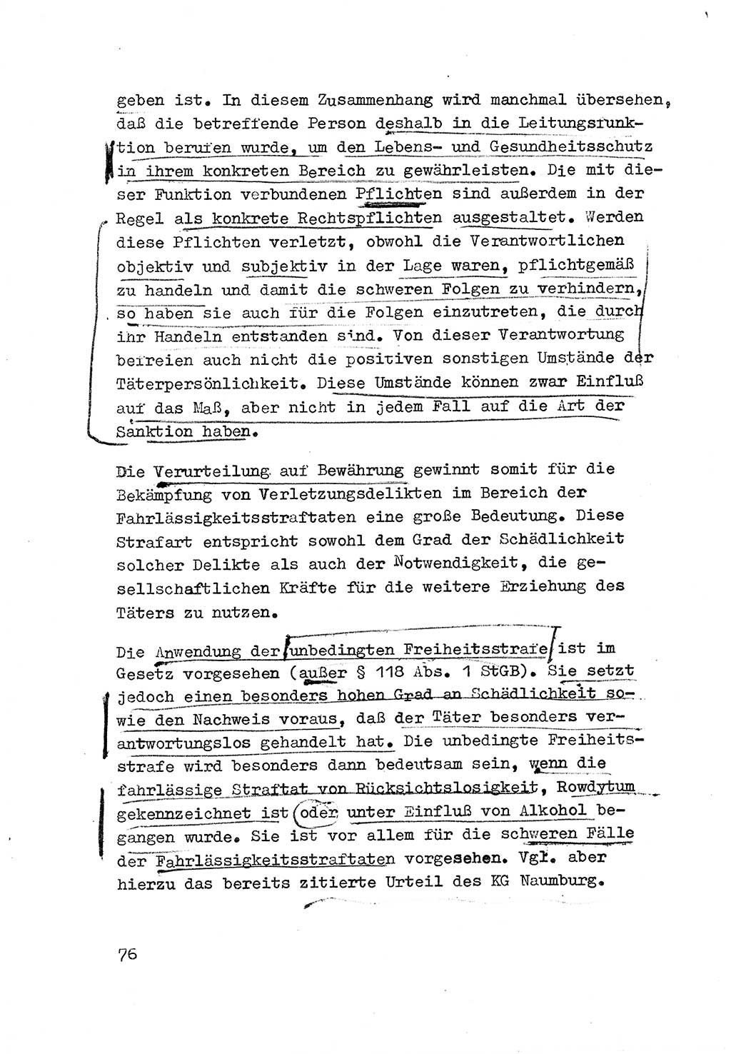 Strafrecht der DDR (Deutsche Demokratische Republik), Besonderer Teil, Lehrmaterial, Heft 3 1969, Seite 76 (Strafr. DDR BT Lehrmat. H. 3 1969, S. 76)