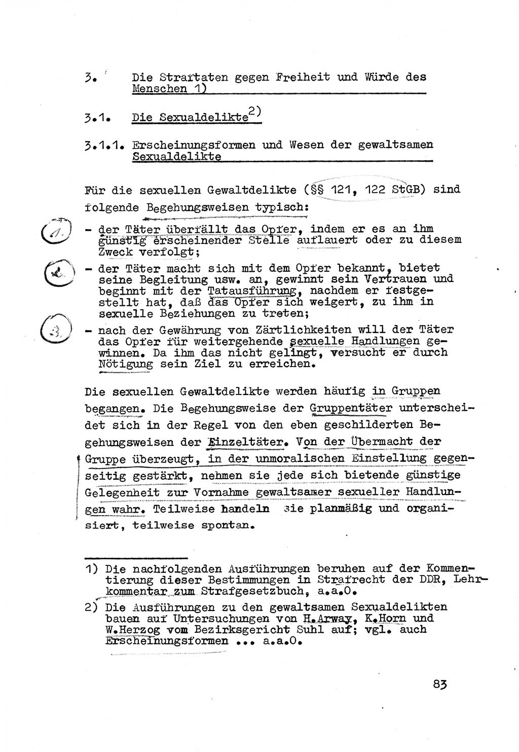 Strafrecht der DDR (Deutsche Demokratische Republik), Besonderer Teil, Lehrmaterial, Heft 3 1969, Seite 83 (Strafr. DDR BT Lehrmat. H. 3 1969, S. 83)