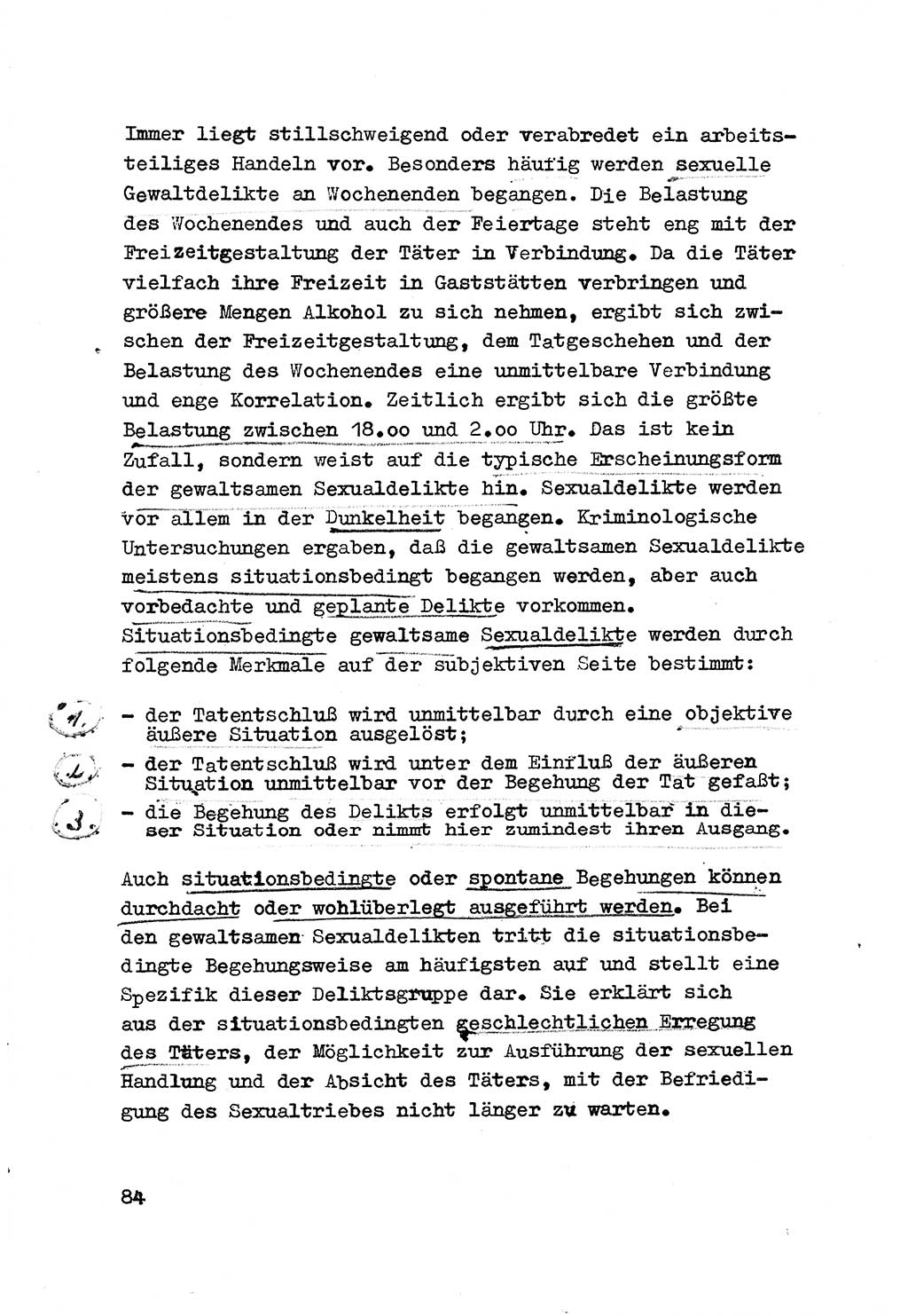 Strafrecht der DDR (Deutsche Demokratische Republik), Besonderer Teil, Lehrmaterial, Heft 3 1969, Seite 84 (Strafr. DDR BT Lehrmat. H. 3 1969, S. 84)