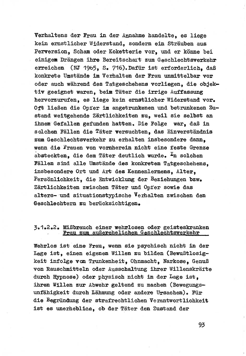Strafrecht der DDR (Deutsche Demokratische Republik), Besonderer Teil, Lehrmaterial, Heft 3 1969, Seite 93 (Strafr. DDR BT Lehrmat. H. 3 1969, S. 93)