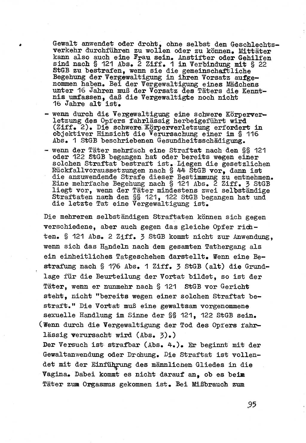 Strafrecht der DDR (Deutsche Demokratische Republik), Besonderer Teil, Lehrmaterial, Heft 3 1969, Seite 95 (Strafr. DDR BT Lehrmat. H. 3 1969, S. 95)
