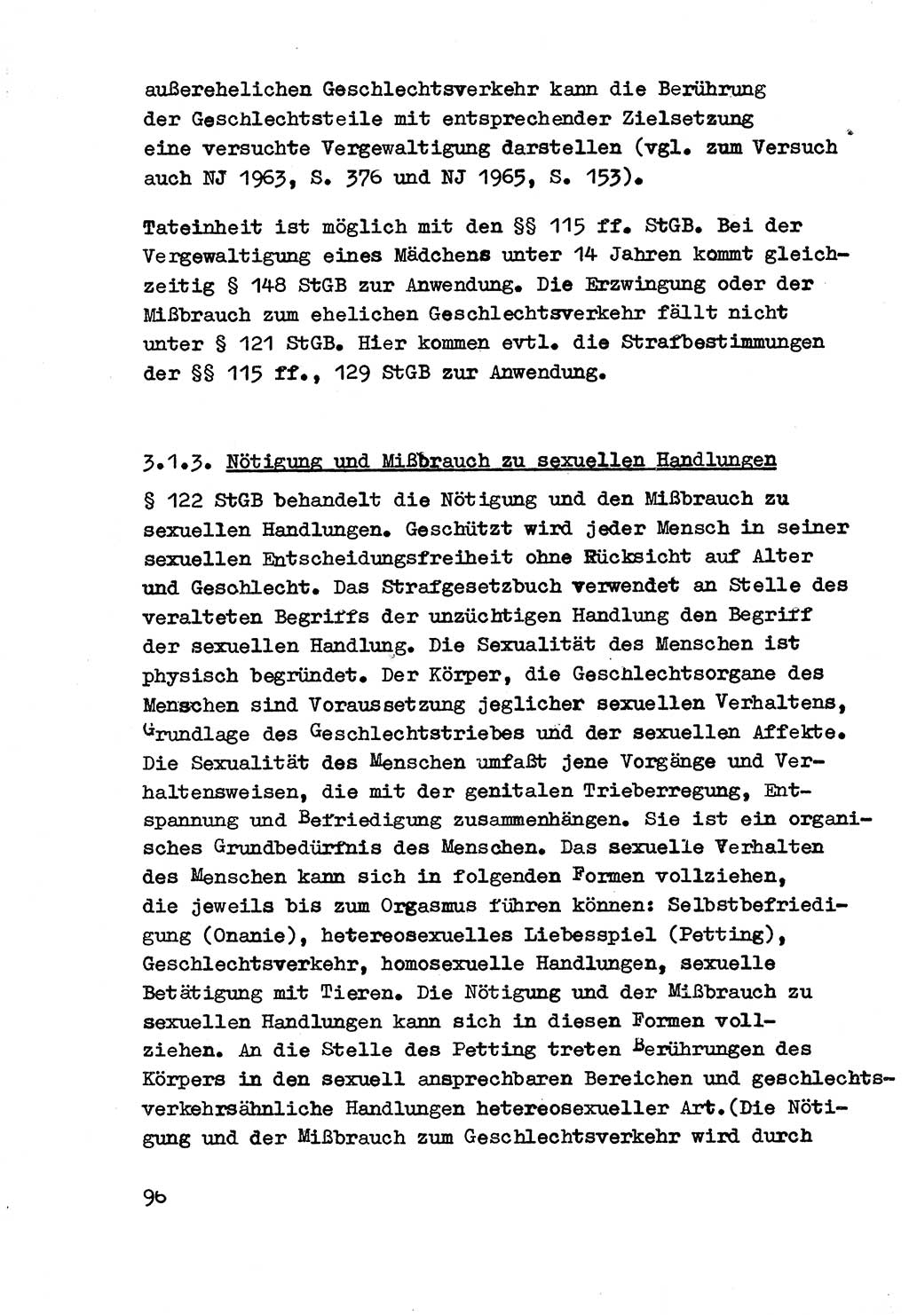 Strafrecht der DDR (Deutsche Demokratische Republik), Besonderer Teil, Lehrmaterial, Heft 3 1969, Seite 96 (Strafr. DDR BT Lehrmat. H. 3 1969, S. 96)
