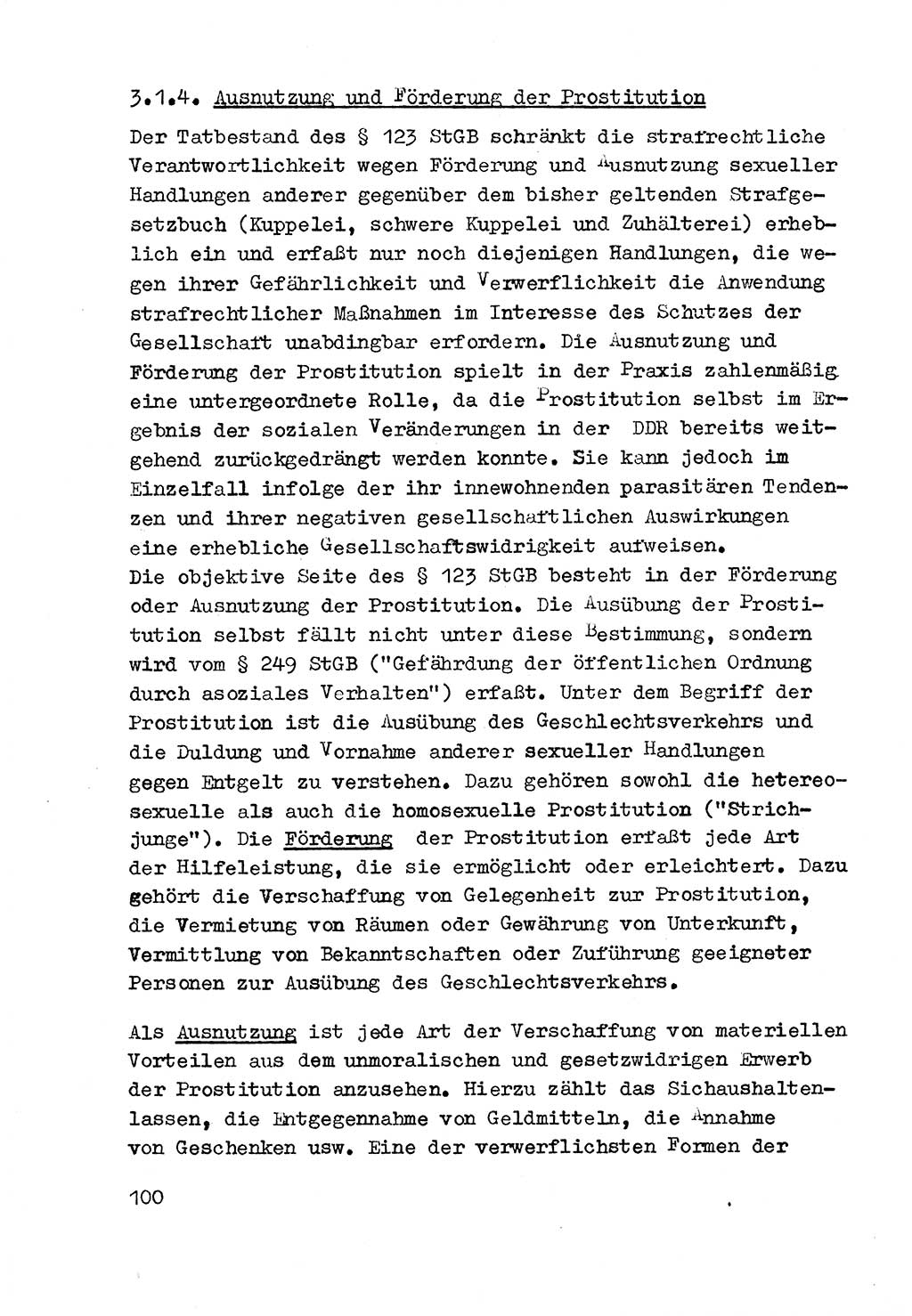 Strafrecht der DDR (Deutsche Demokratische Republik), Besonderer Teil, Lehrmaterial, Heft 3 1969, Seite 100 (Strafr. DDR BT Lehrmat. H. 3 1969, S. 100)