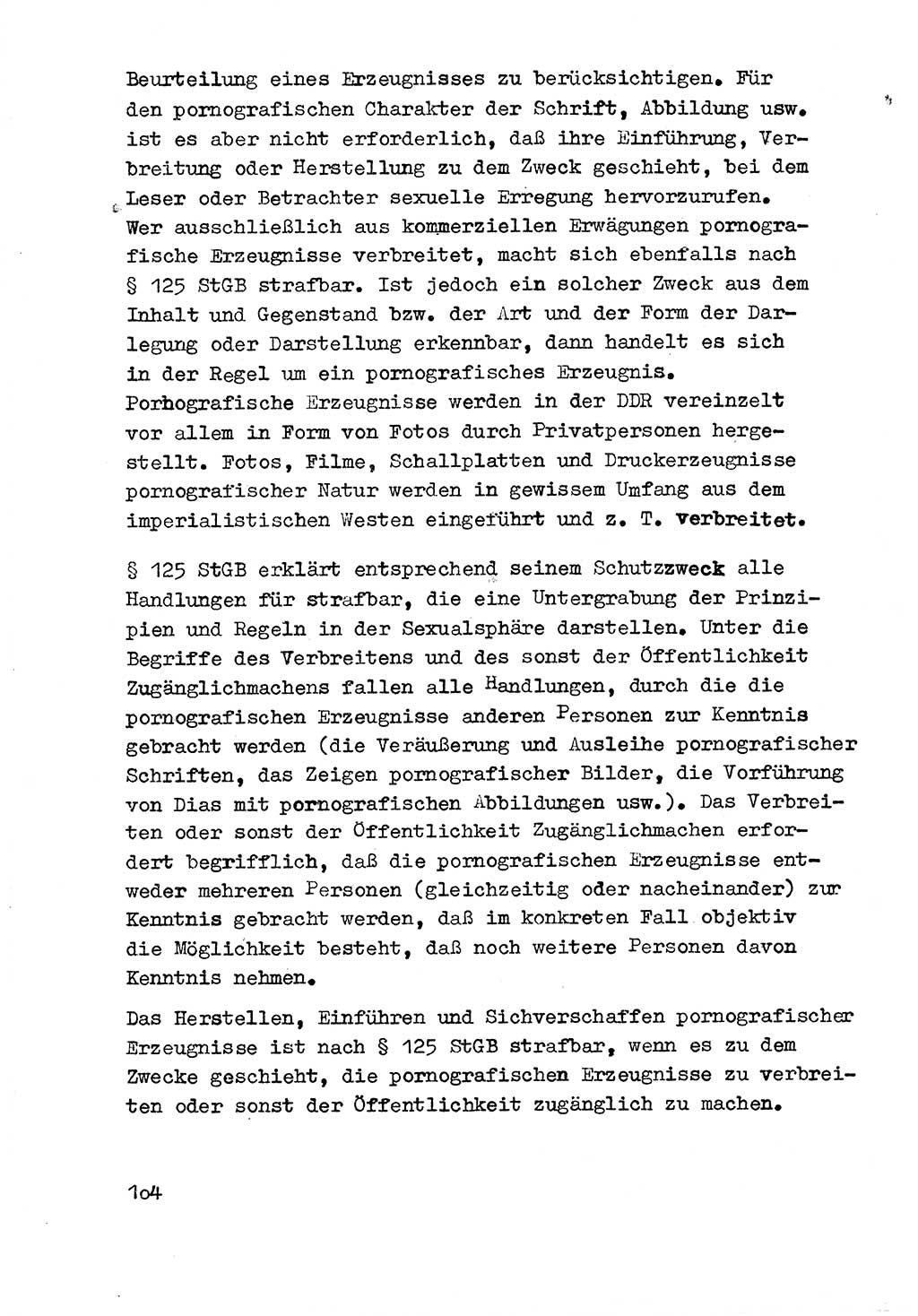 Strafrecht der DDR (Deutsche Demokratische Republik), Besonderer Teil, Lehrmaterial, Heft 3 1969, Seite 104 (Strafr. DDR BT Lehrmat. H. 3 1969, S. 104)