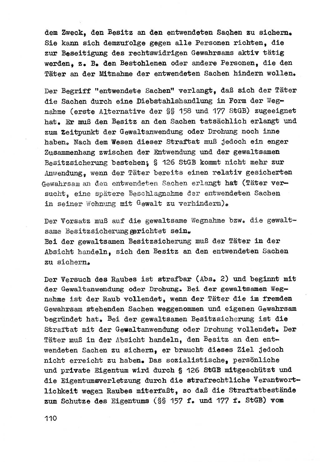 Strafrecht der DDR (Deutsche Demokratische Republik), Besonderer Teil, Lehrmaterial, Heft 3 1969, Seite 110 (Strafr. DDR BT Lehrmat. H. 3 1969, S. 110)
