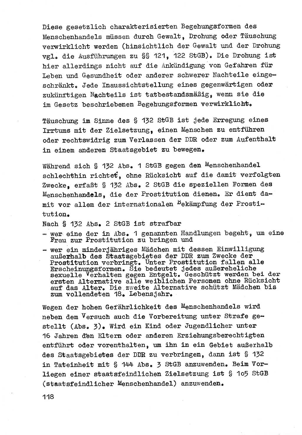 Strafrecht der DDR (Deutsche Demokratische Republik), Besonderer Teil, Lehrmaterial, Heft 3 1969, Seite 118 (Strafr. DDR BT Lehrmat. H. 3 1969, S. 118)
