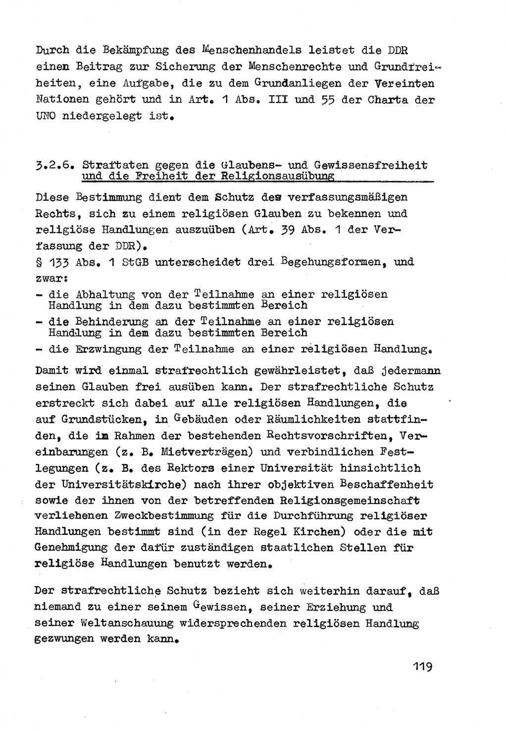 Strafrecht der DDR (Deutsche Demokratische Republik), Besonderer Teil, Lehrmaterial, Heft 3 1969, Seite 119 (Strafr. DDR BT Lehrmat. H. 3 1969, S. 119)