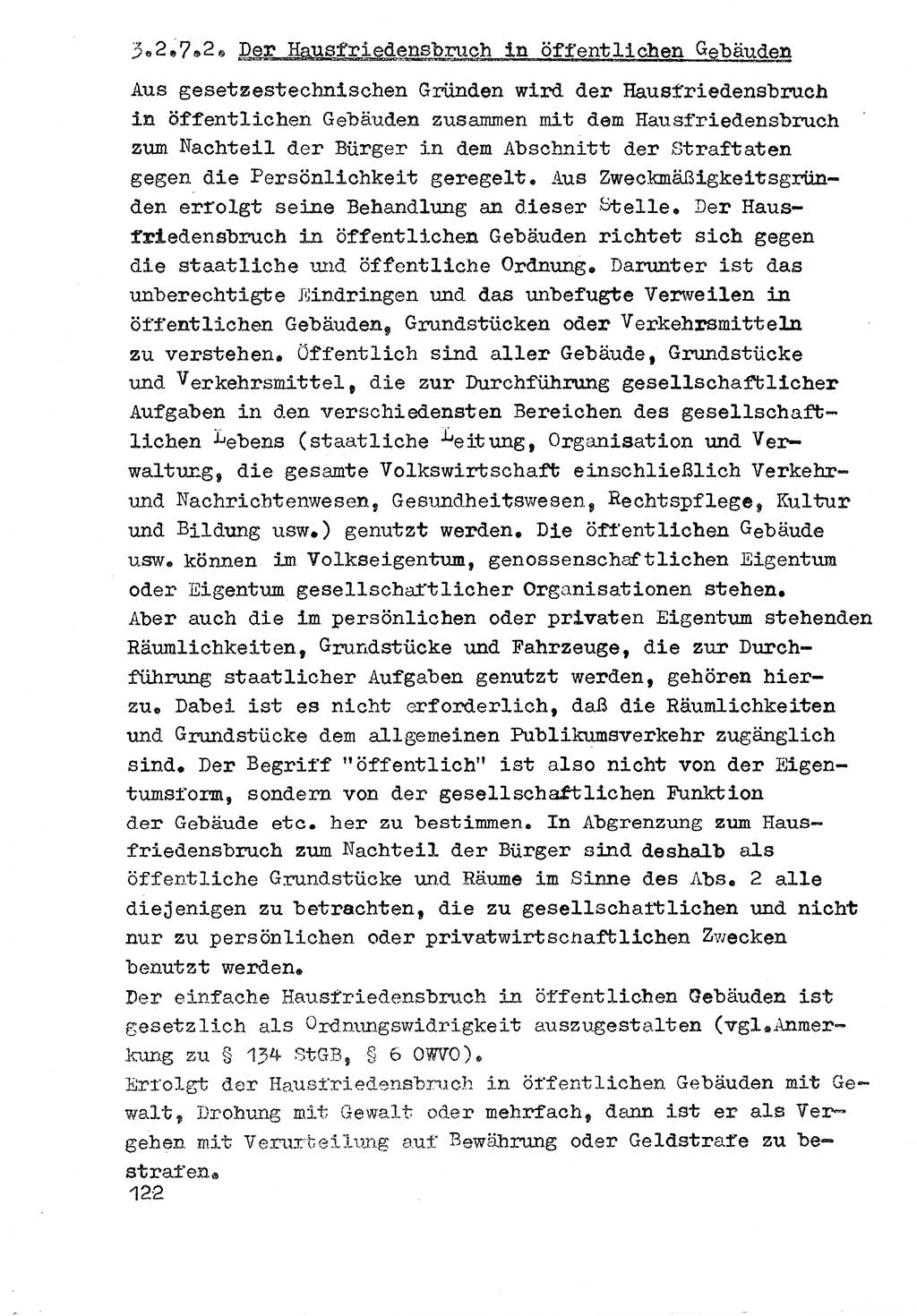 Strafrecht der DDR (Deutsche Demokratische Republik), Besonderer Teil, Lehrmaterial, Heft 3 1969, Seite 122 (Strafr. DDR BT Lehrmat. H. 3 1969, S. 122)