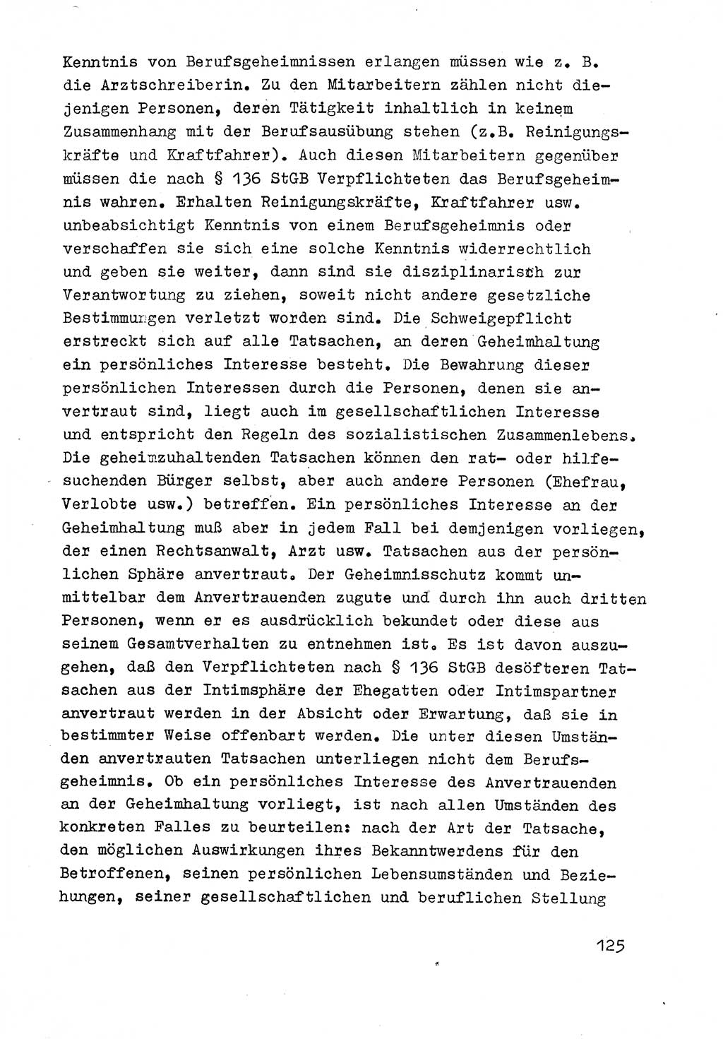 Strafrecht der DDR (Deutsche Demokratische Republik), Besonderer Teil, Lehrmaterial, Heft 3 1969, Seite 125 (Strafr. DDR BT Lehrmat. H. 3 1969, S. 125)