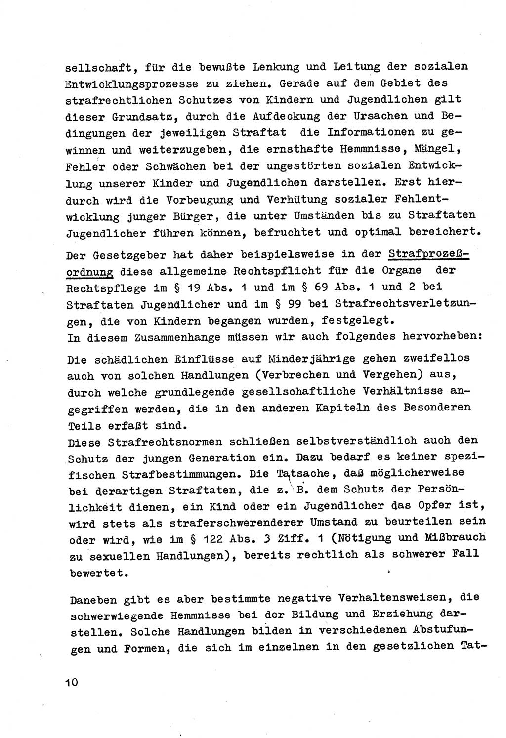 Strafrecht der DDR (Deutsche Demokratische Republik), Besonderer Teil, Lehrmaterial, Heft 4 1969, Seite 10 (Strafr. DDR BT Lehrmat. H. 4 1969, S. 10)